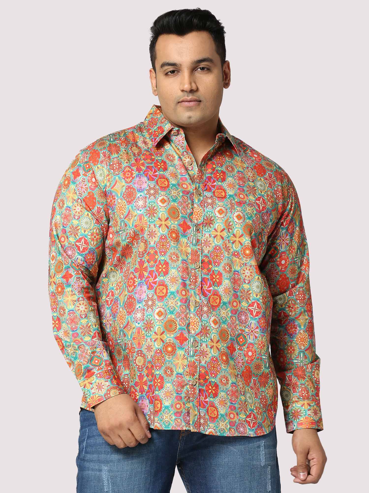 Repose Digital Printed Full Sleeve Men's Plus Size - Guniaa Fashions