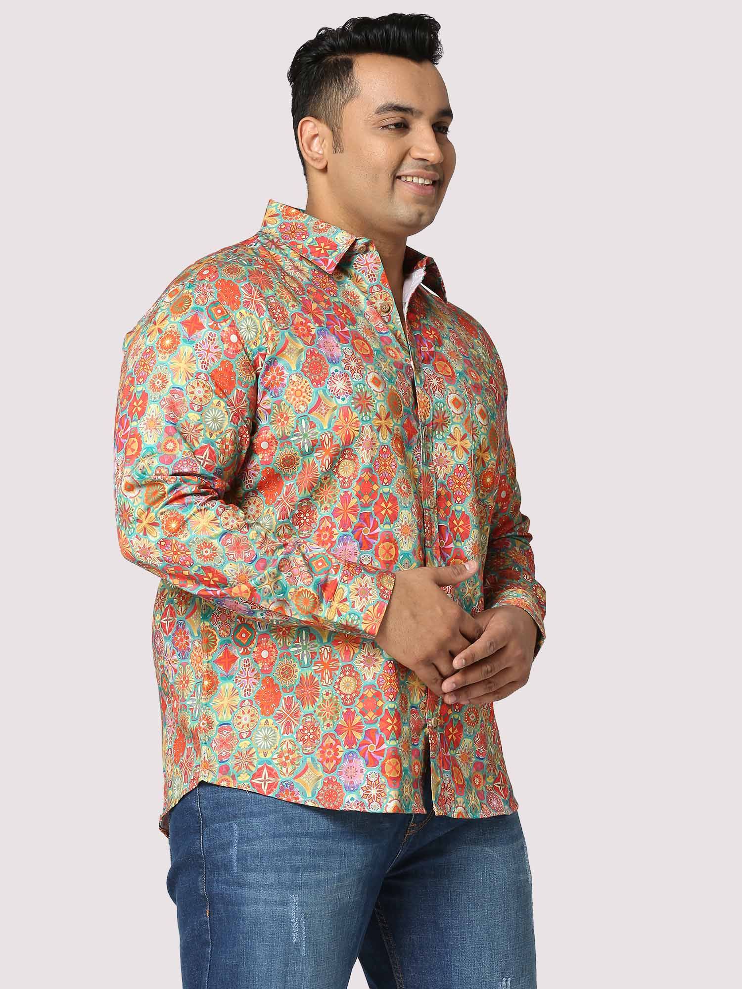 Repose Digital Printed Full Sleeve Men's Plus Size - Guniaa Fashions