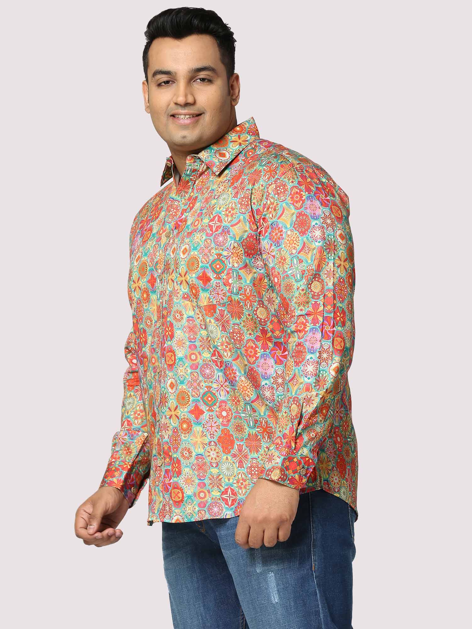 Repose Digital Printed Full Sleeve Men's Plus Size - Guniaa Fashions