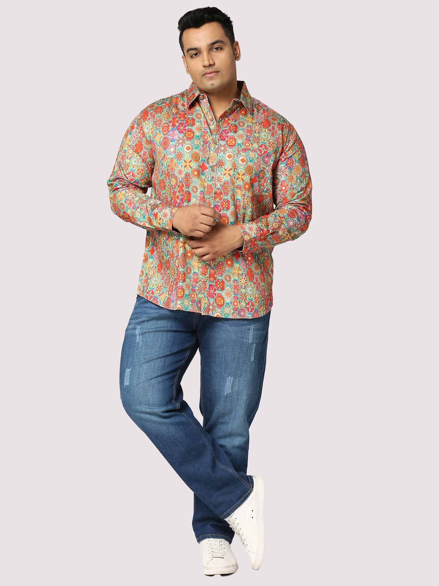 Repose Digital Printed Full Sleeve Men's Plus Size - Guniaa Fashions