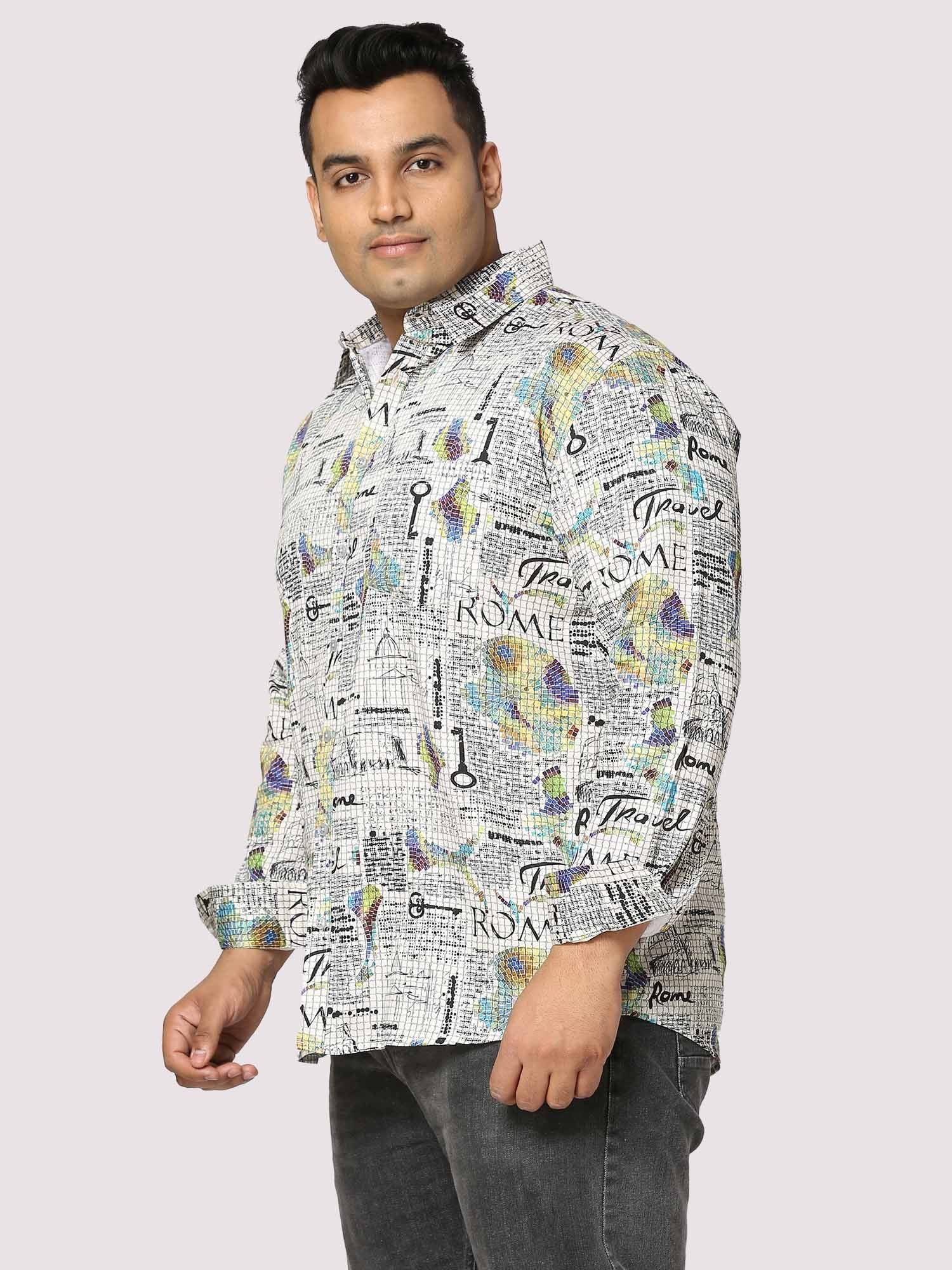 Rome Digital Printed Full Sleeve Men's Plus Size - Guniaa Fashions