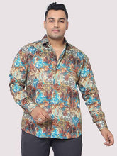 Royal Paisley Digital Printed Cotton Men's Plus Size Full Shirt - Guniaa Fashions