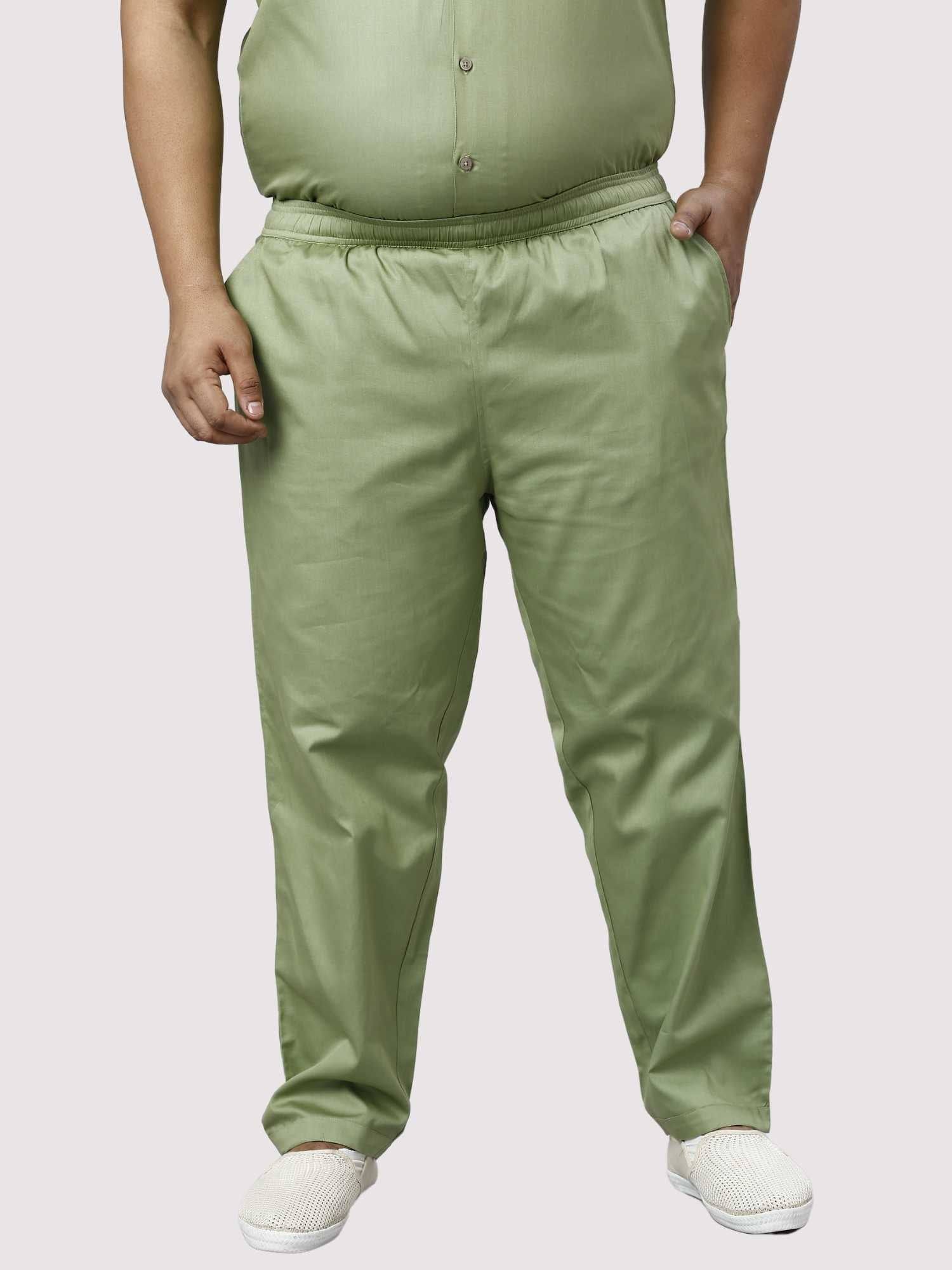 Sage Solid Green Full Co-ords Set Men's Plus Size - Guniaa Fashions