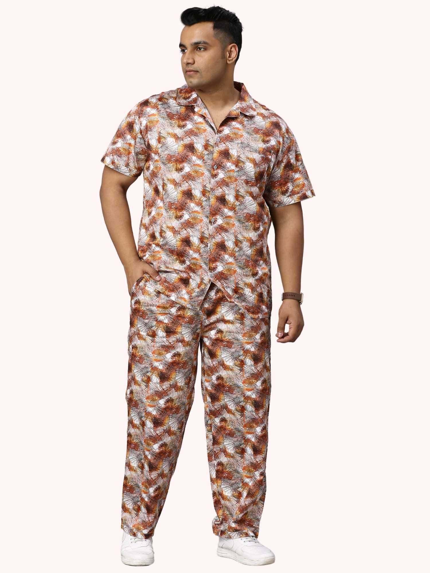 Sandstone Digital Printed Full Co-Ords Men's Plus Size - Guniaa Fashions