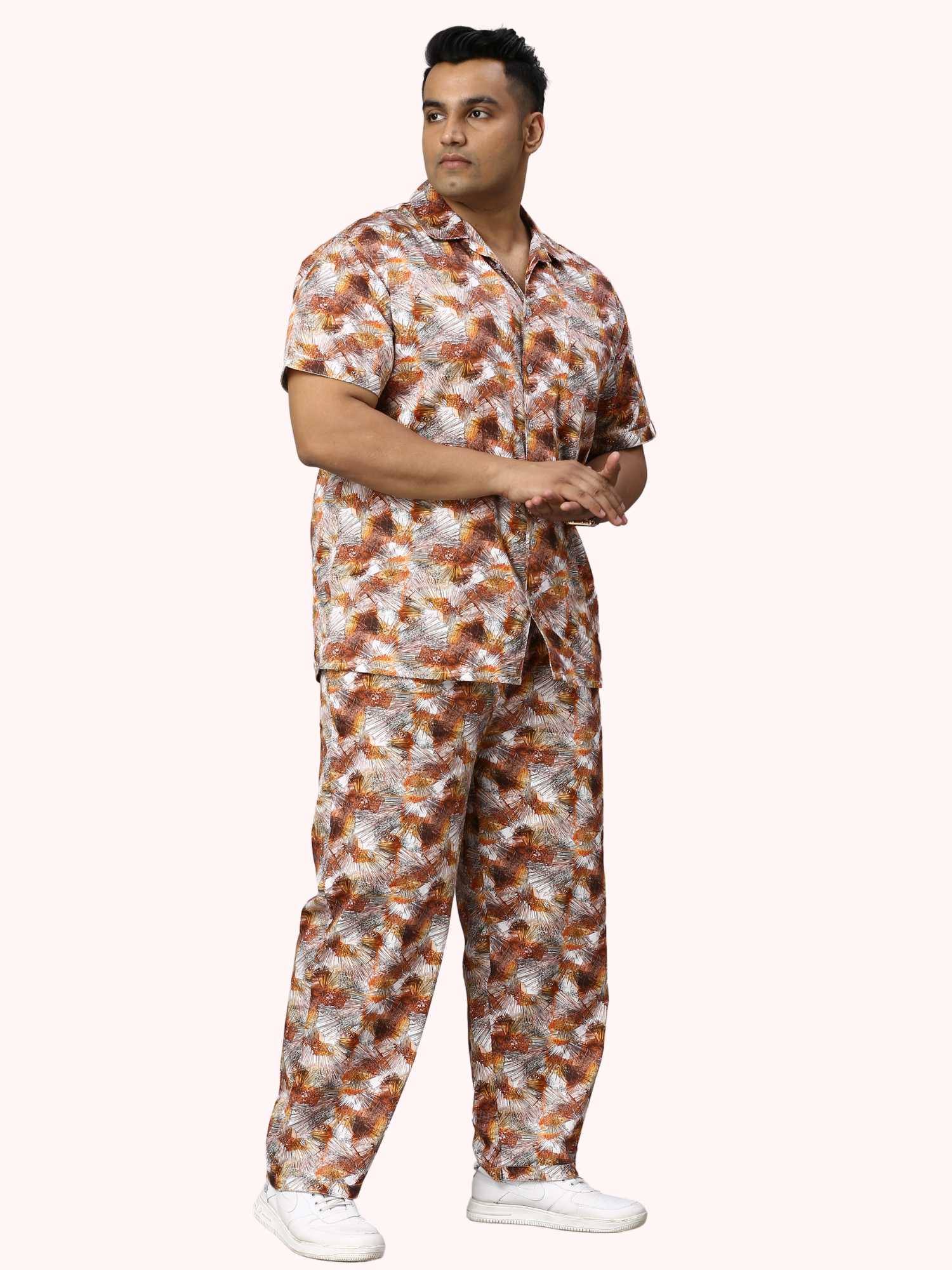 Sandstone Digital Printed Full Co-Ords Men's Plus Size - Guniaa Fashions