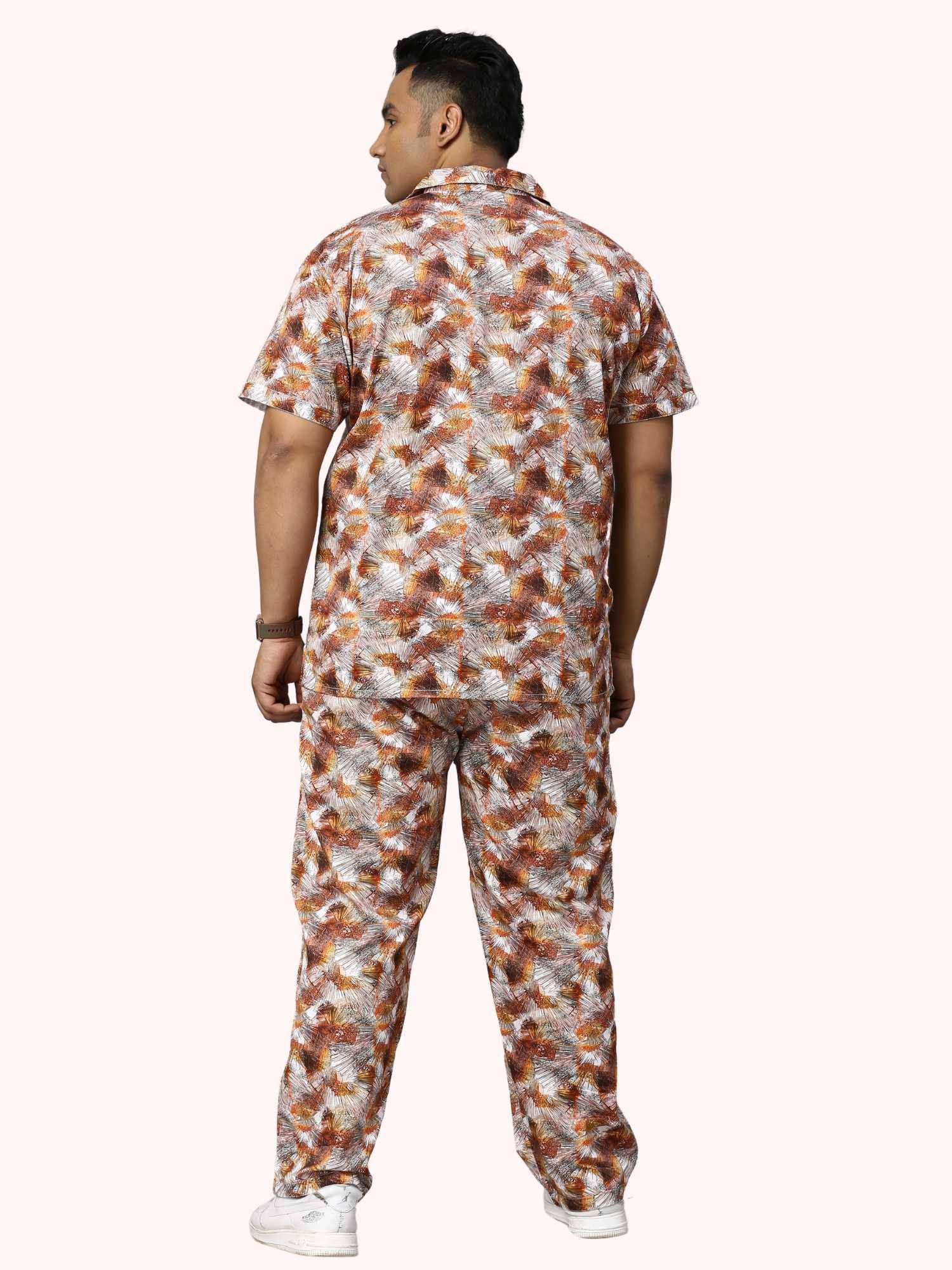 Sandstone Digital Printed Full Co-Ords Men's Plus Size - Guniaa Fashions