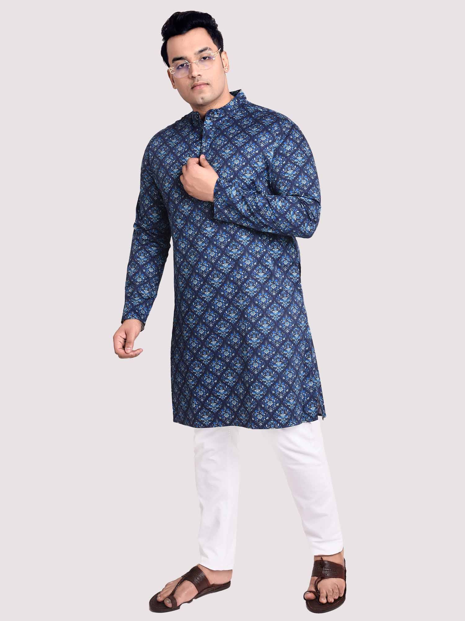 Sapphire Jaal Digital Printed Kurta Men's Plus Size - Guniaa Fashions