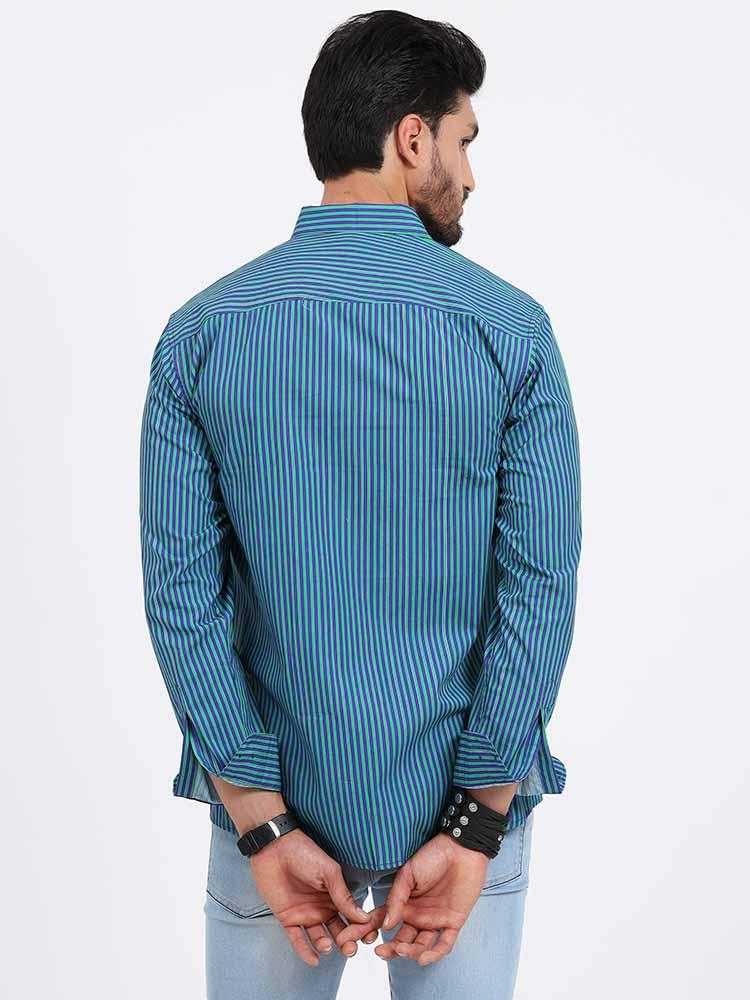 Simple Stripes Printed Full Sleeve Shirt - Guniaa Fashions