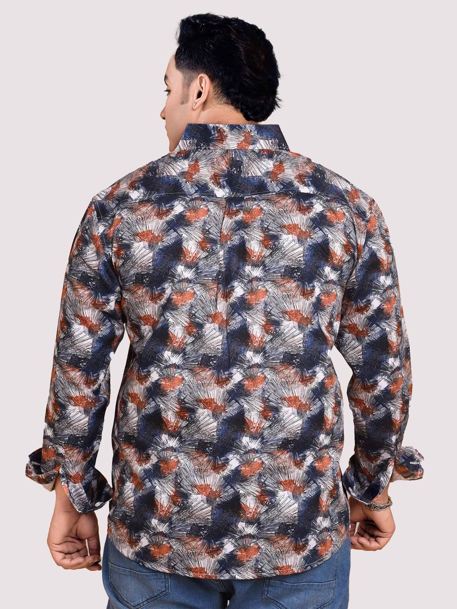 Sparkling Flower Giza Cotton Full Sleeve Men's Plus Size - Guniaa Fashions