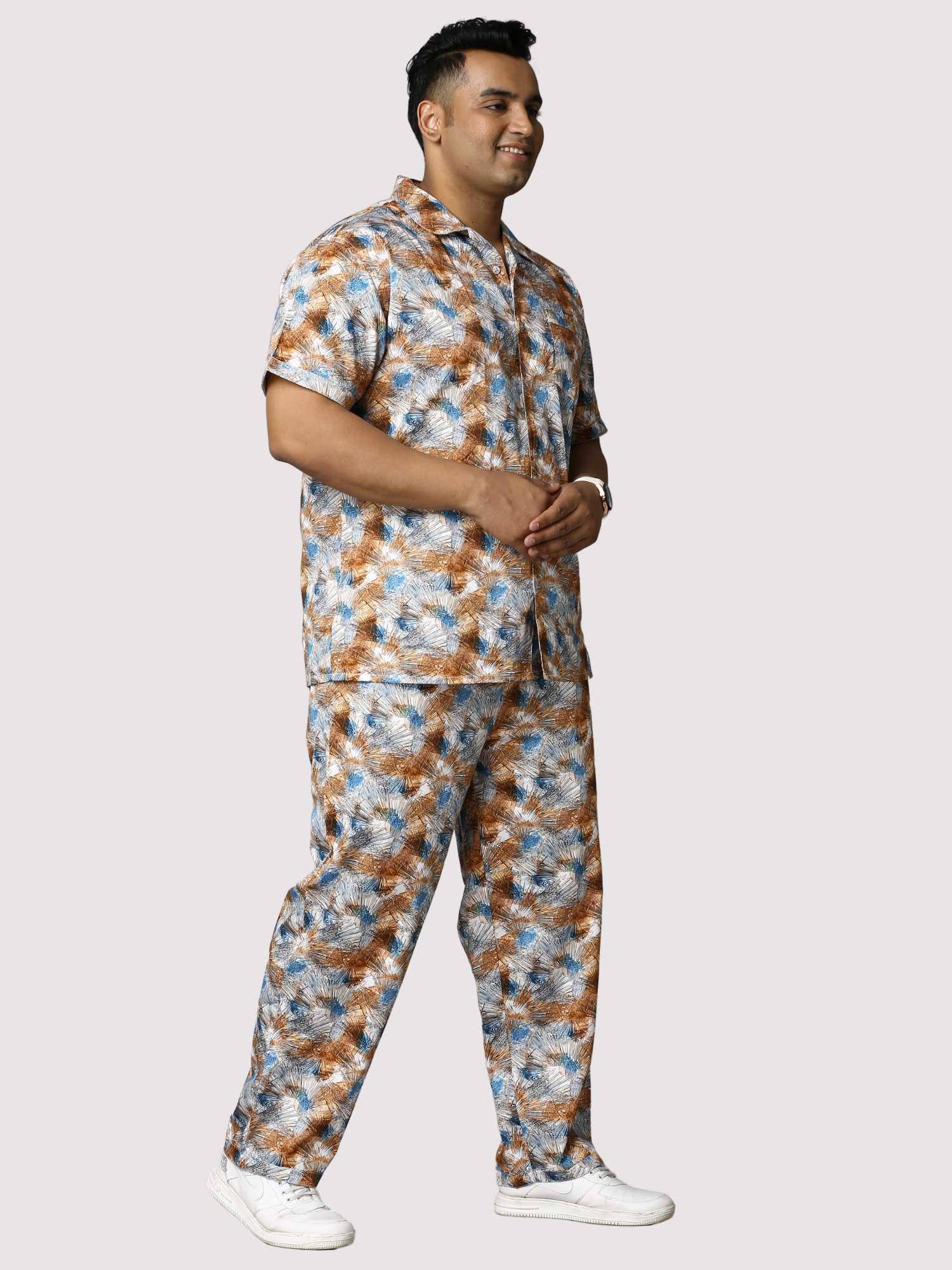 Star Dust Digital Printed Full Co-Ords Men's Plus Size - Guniaa Fashions