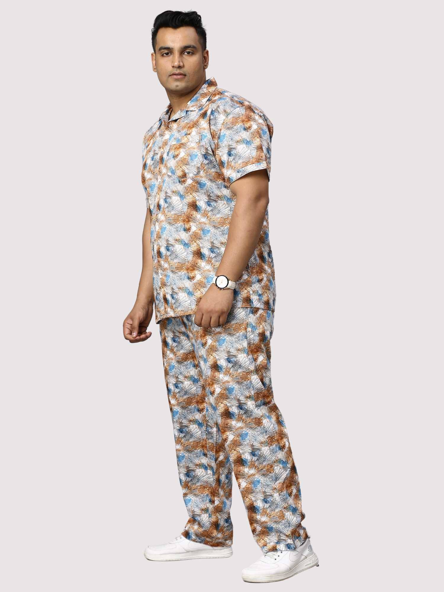 Star Dust Digital Printed Full Co-Ords Men's Plus Size - Guniaa Fashions