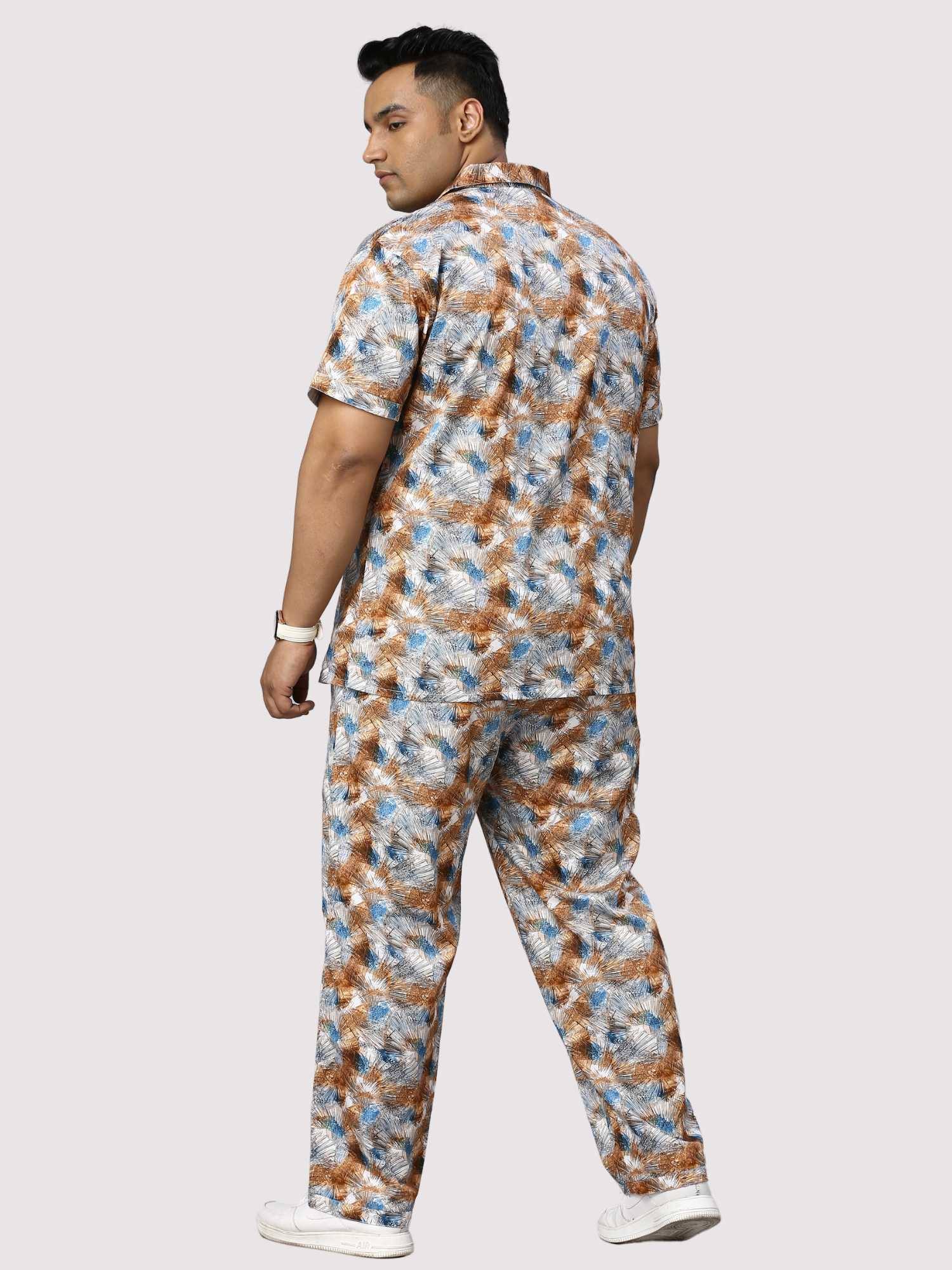 Star Dust Digital Printed Full Co-Ords Men's Plus Size - Guniaa Fashions