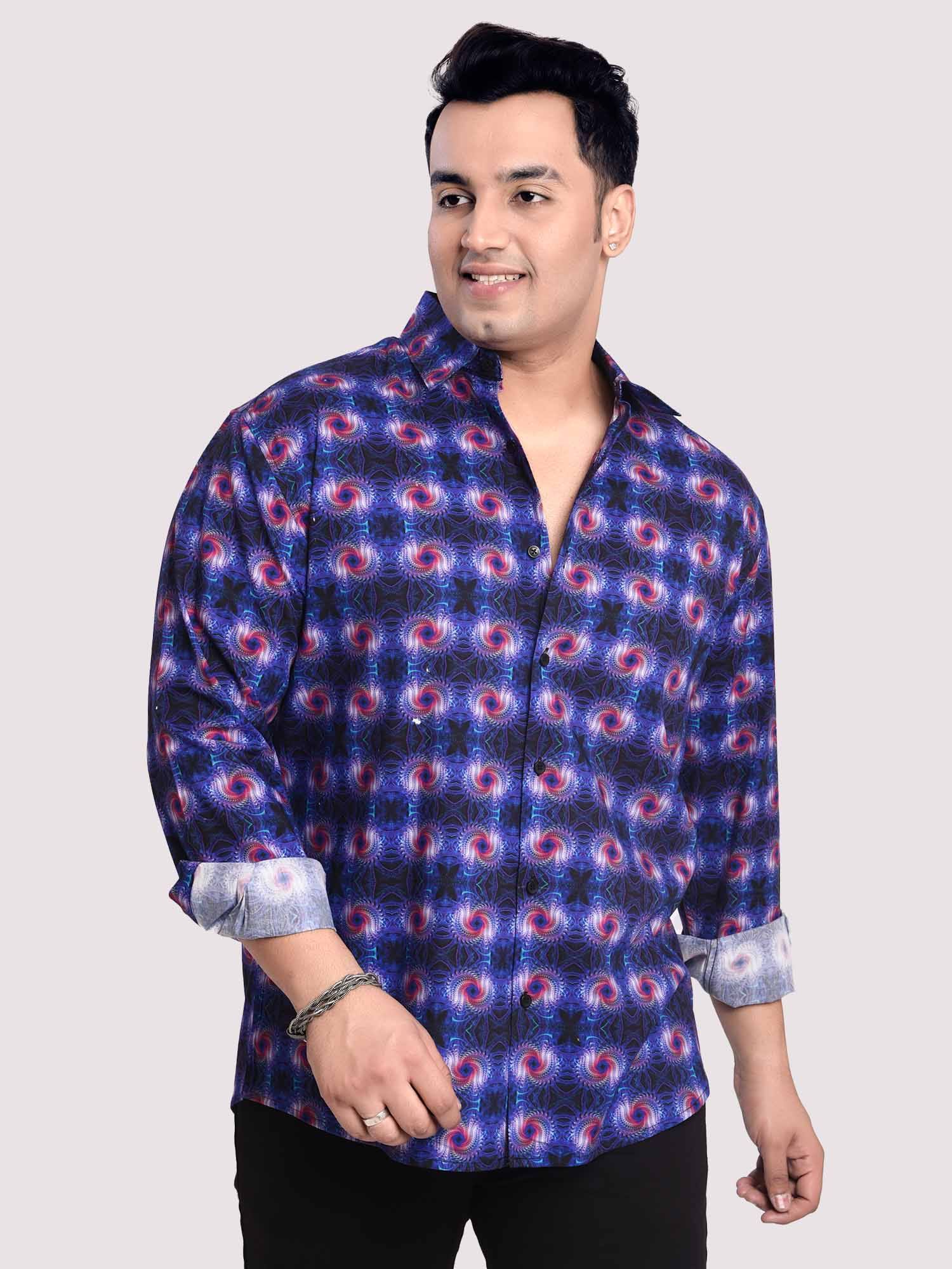 Stellar Printed Cotton Full sleeve Men's Plus size - Guniaa Fashions