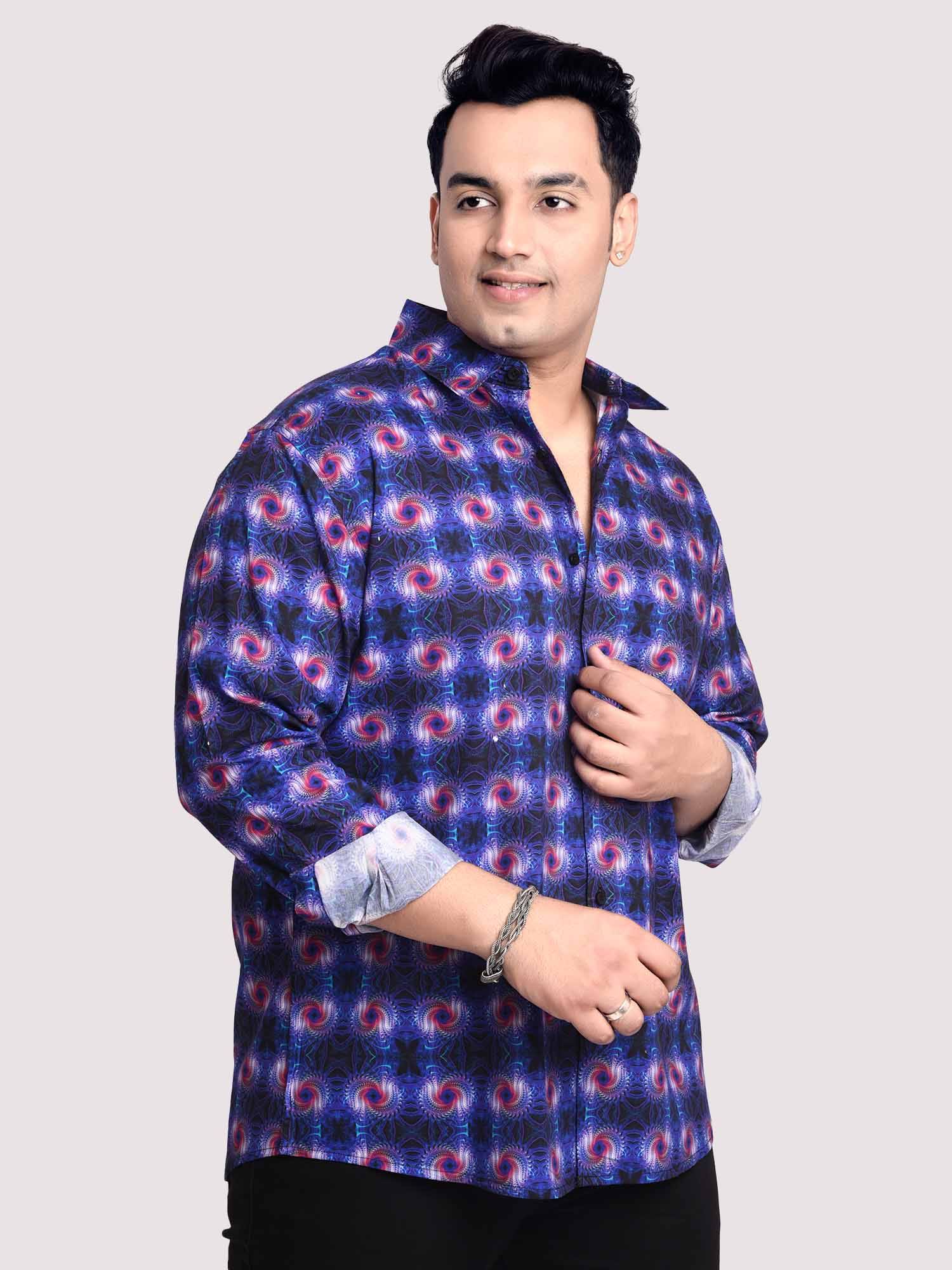 Stellar Printed Cotton Full sleeve Men's Plus size - Guniaa Fashions