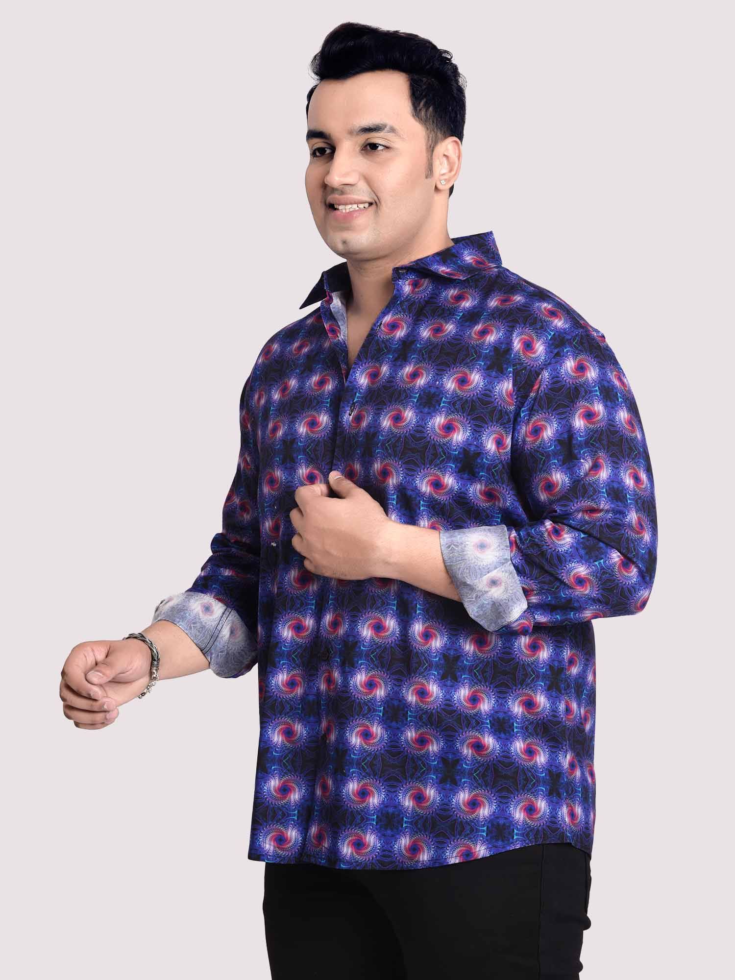 Stellar Printed Cotton Full sleeve Men's Plus size - Guniaa Fashions