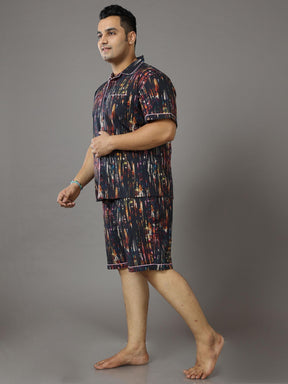 Stripe Jaal Half Sleeve Co-Ords - Guniaa Fashions