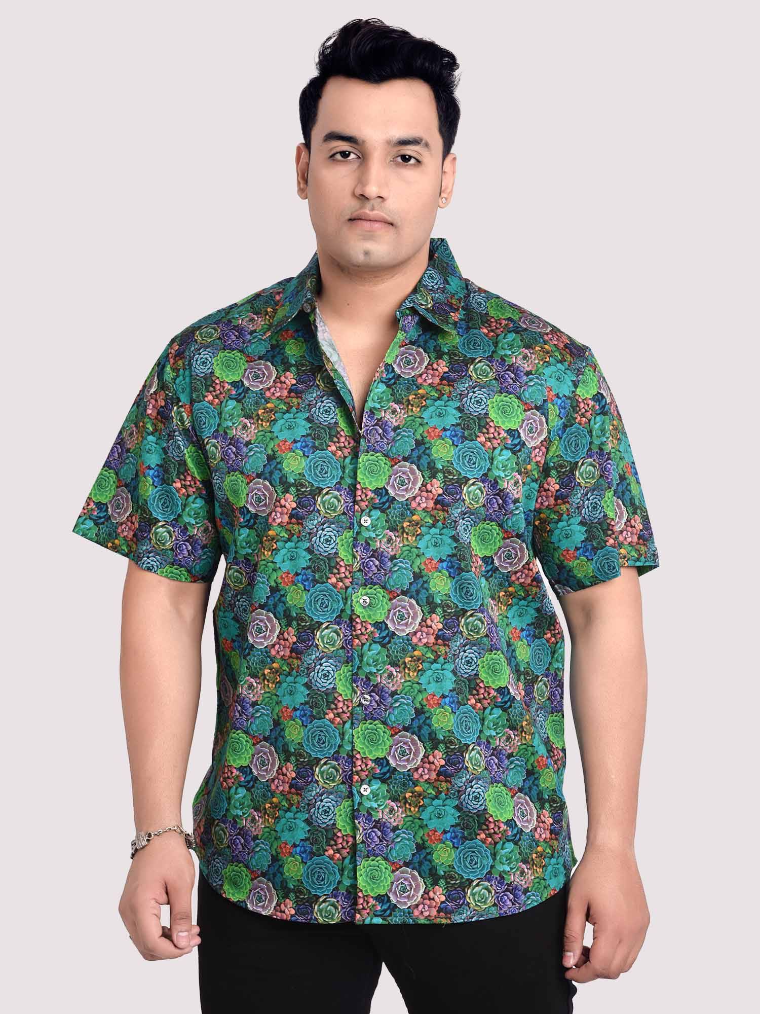 Succulent Digital Printed Shirt Men's Plus Size - Guniaa Fashions