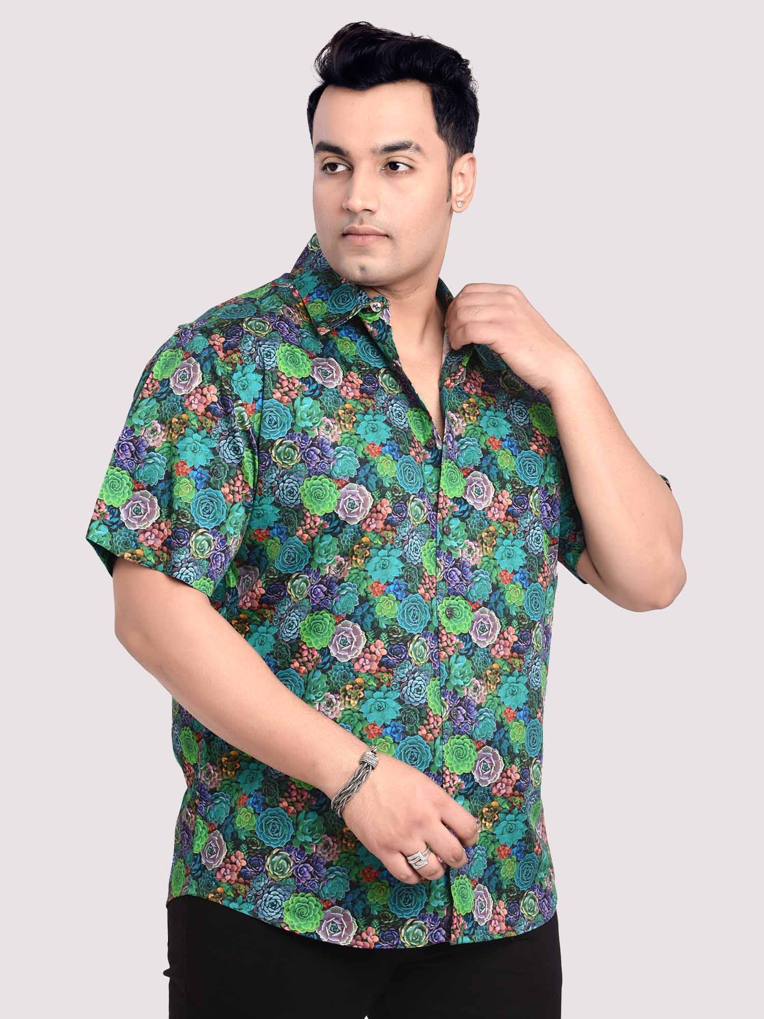 Succulent Digital Printed Shirt Men's Plus Size - Guniaa Fashions