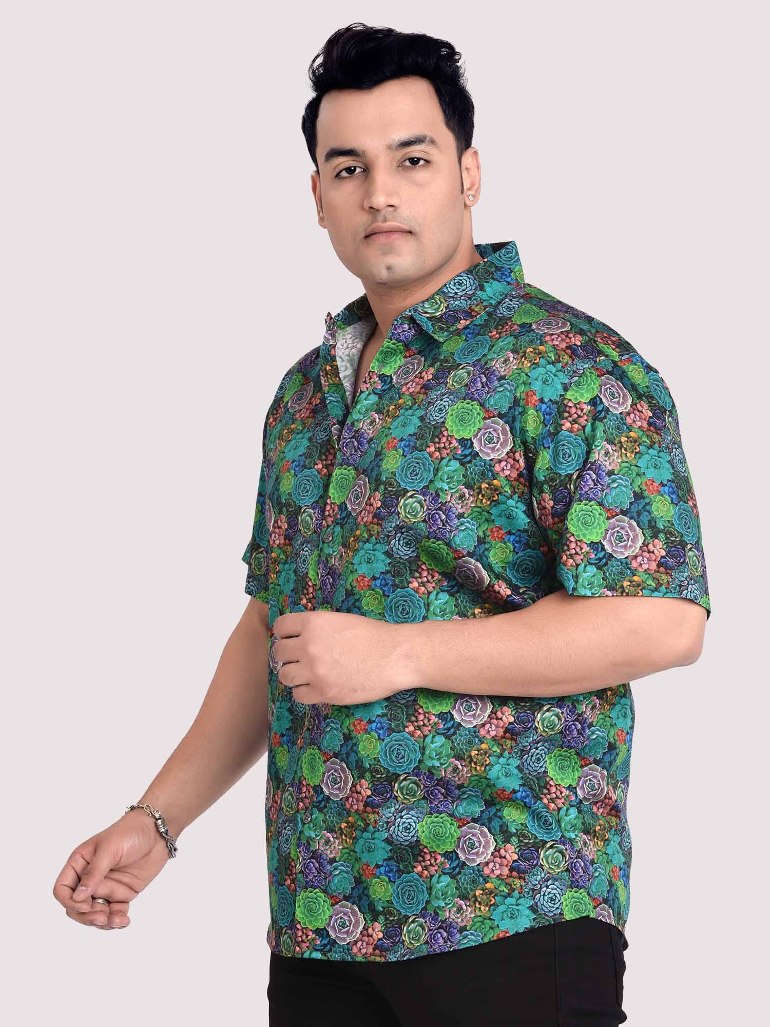 Succulent Digital Printed Shirt Men's Plus Size - Guniaa Fashions