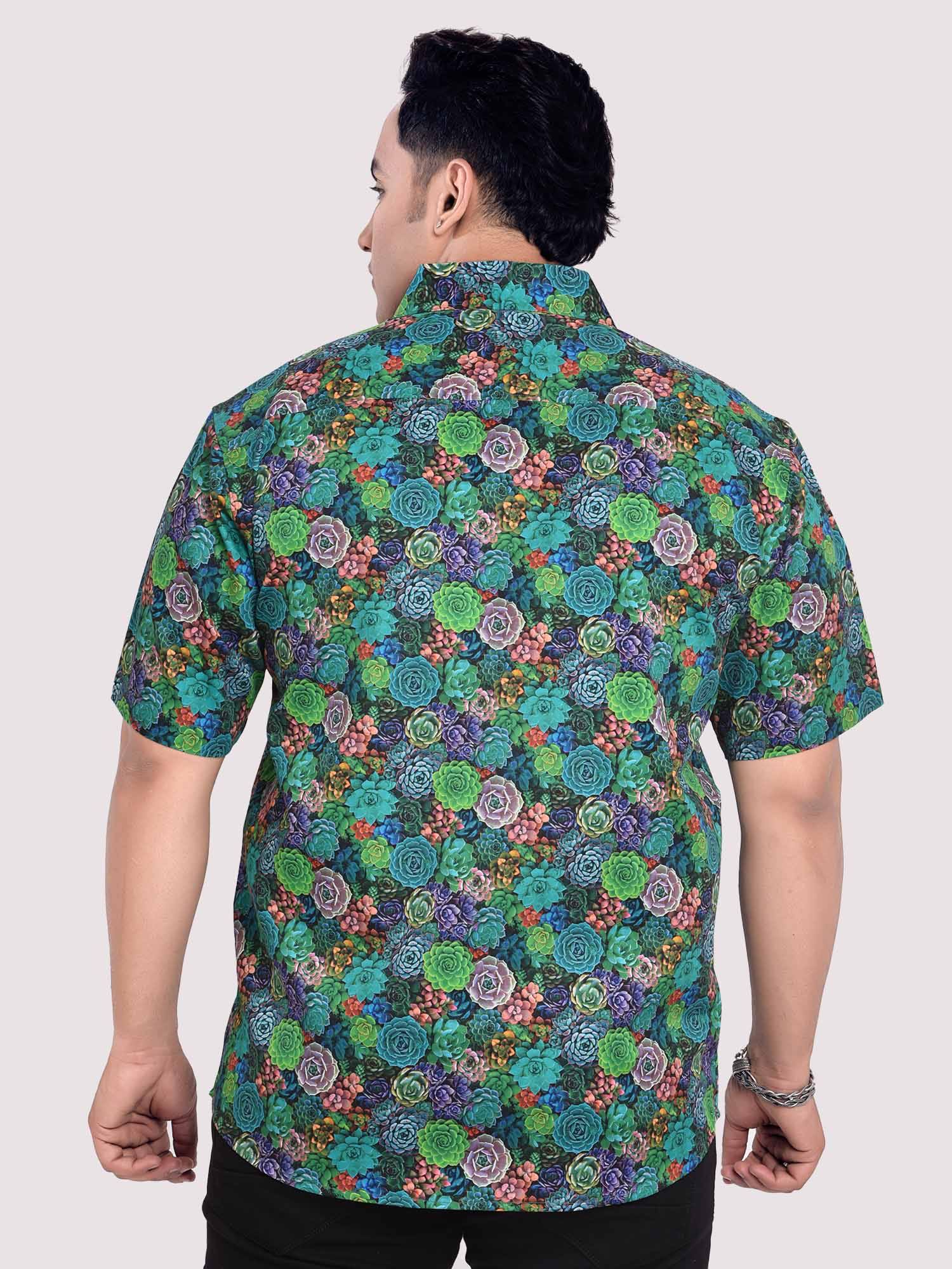 Succulent Digital Printed Shirt Men's Plus Size - Guniaa Fashions