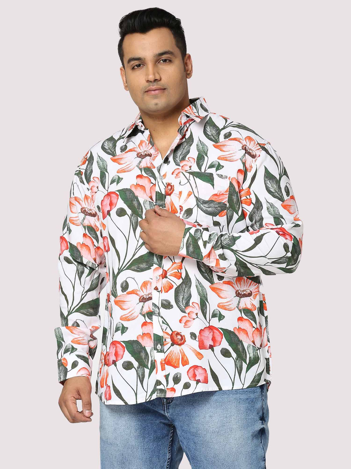 Summer Digital Printed Full Sleeve Men's Plus Size - Guniaa Fashions