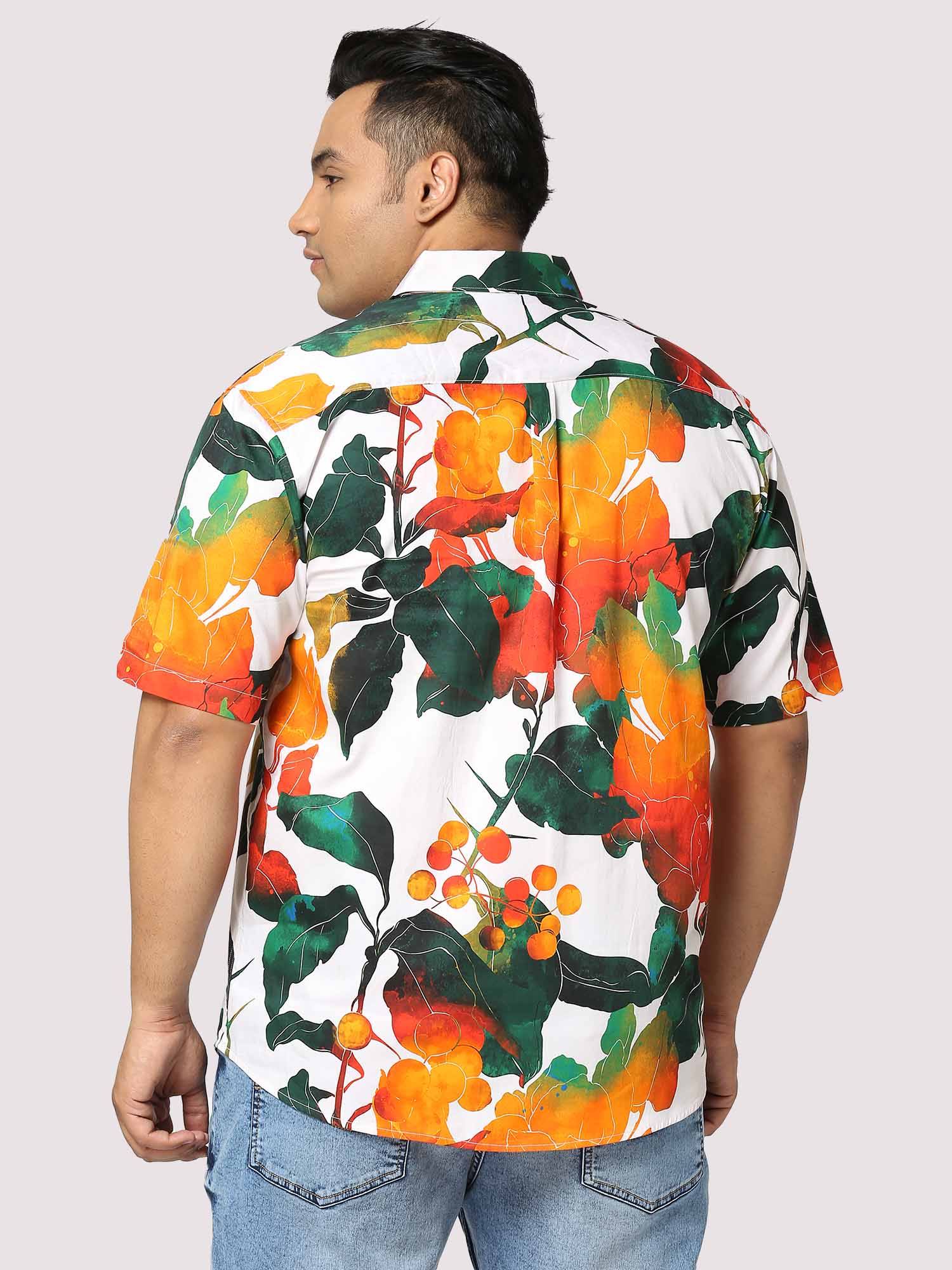 Sunshade Digital Printed Half Shirt Men's Plus Size - Guniaa Fashions