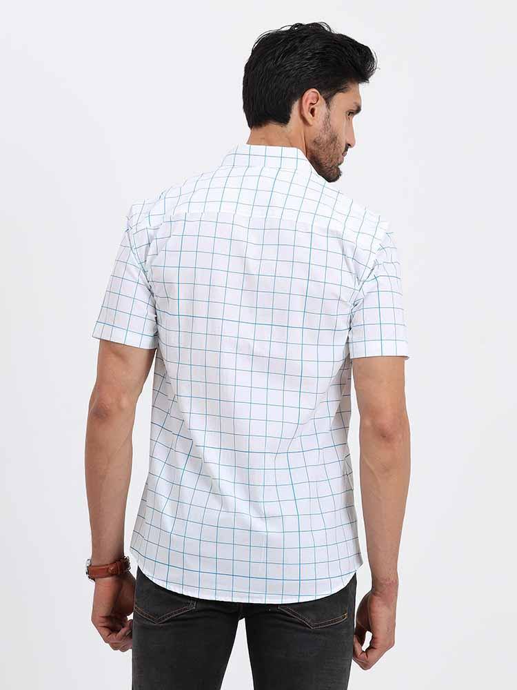 Thin Line Checks Printed Half Sleeve Shirt - Guniaa Fashions