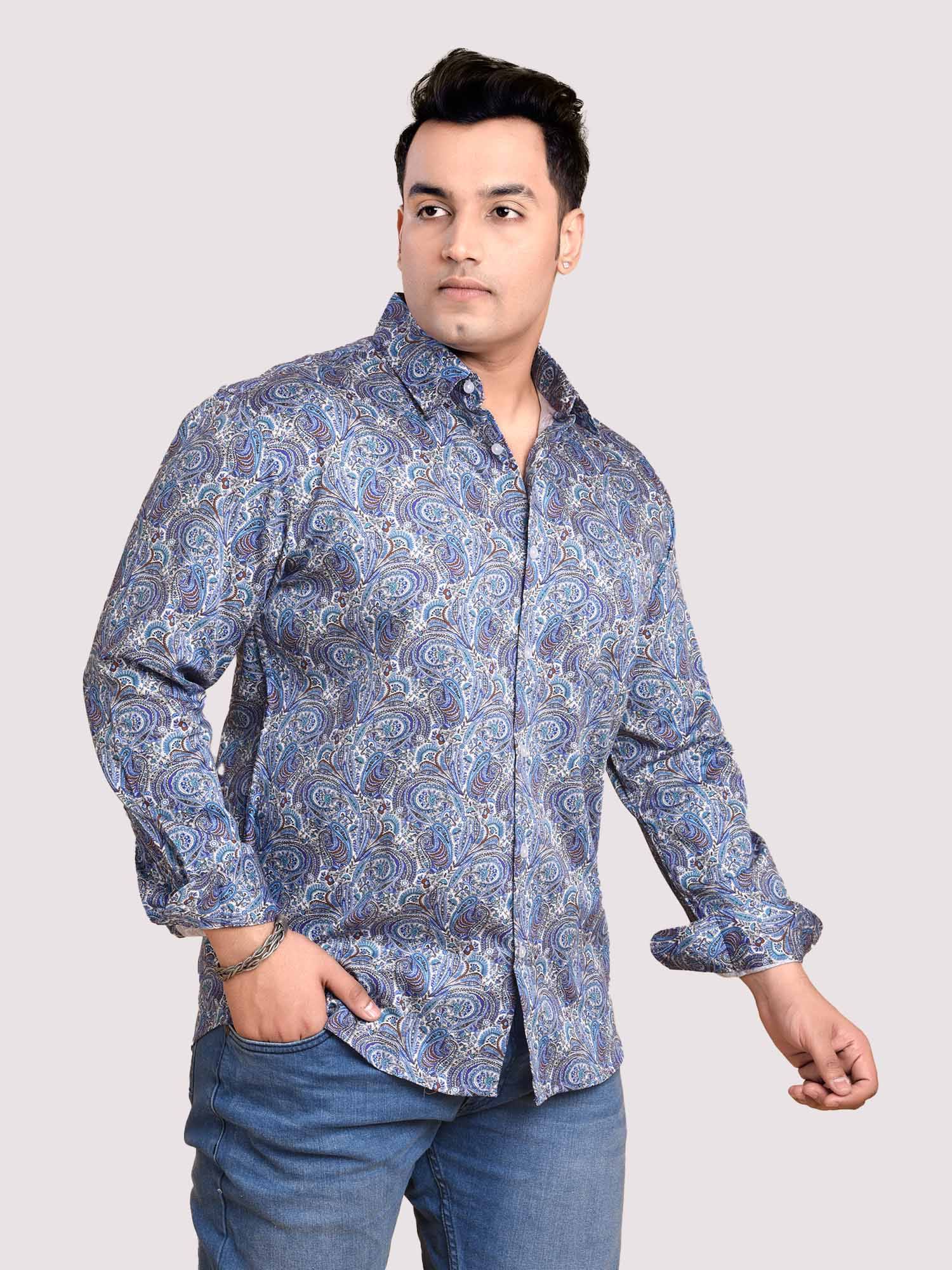 Tini Paisley Digital Printed Shirt Men's Plus Size - Guniaa Fashions