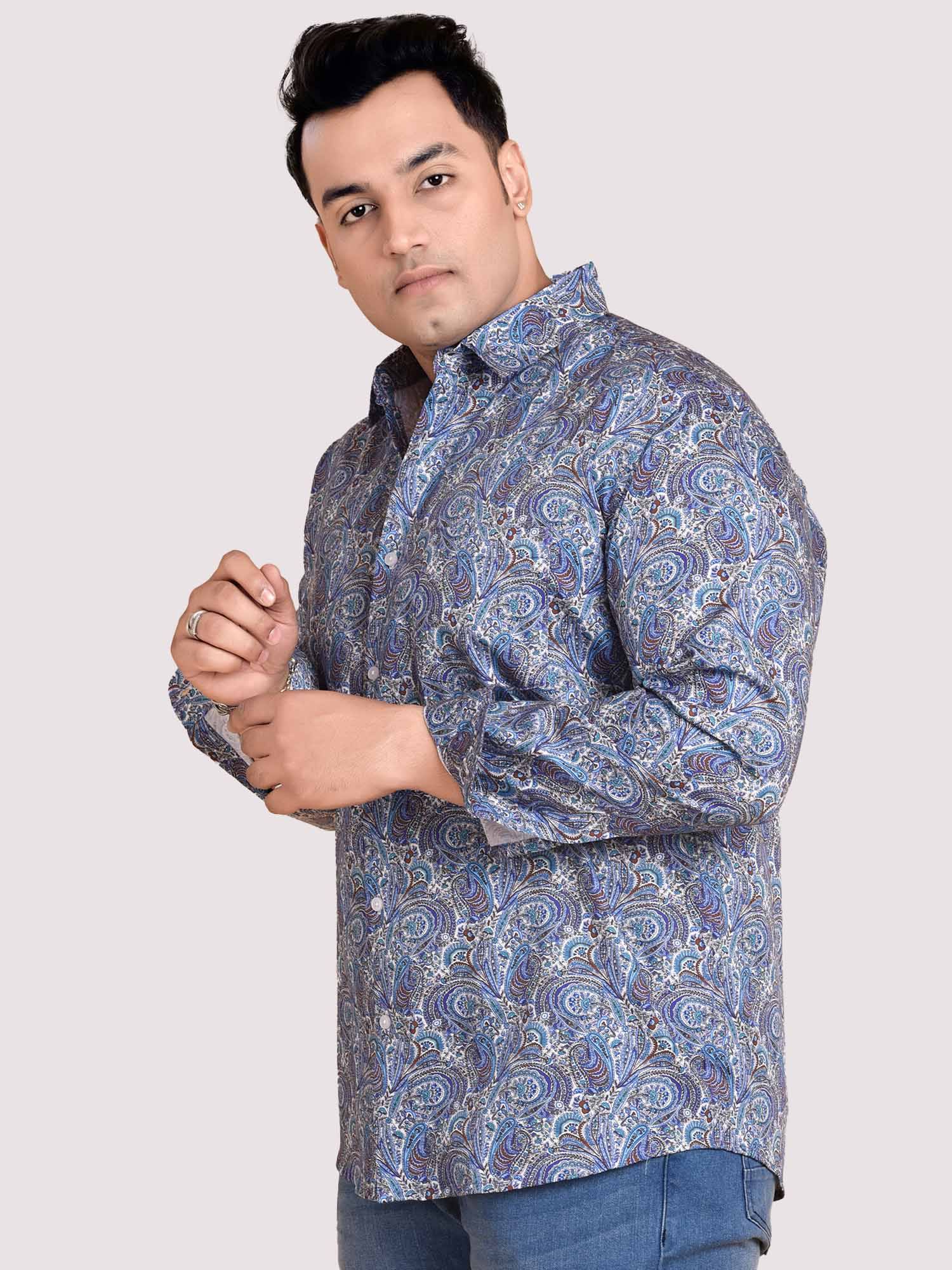 Tini Paisley Digital Printed Shirt Men's Plus Size - Guniaa Fashions