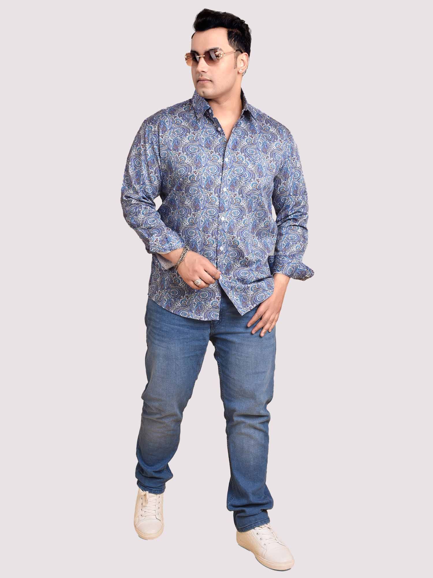 Tini Paisley Digital Printed Shirt Men's Plus Size - Guniaa Fashions