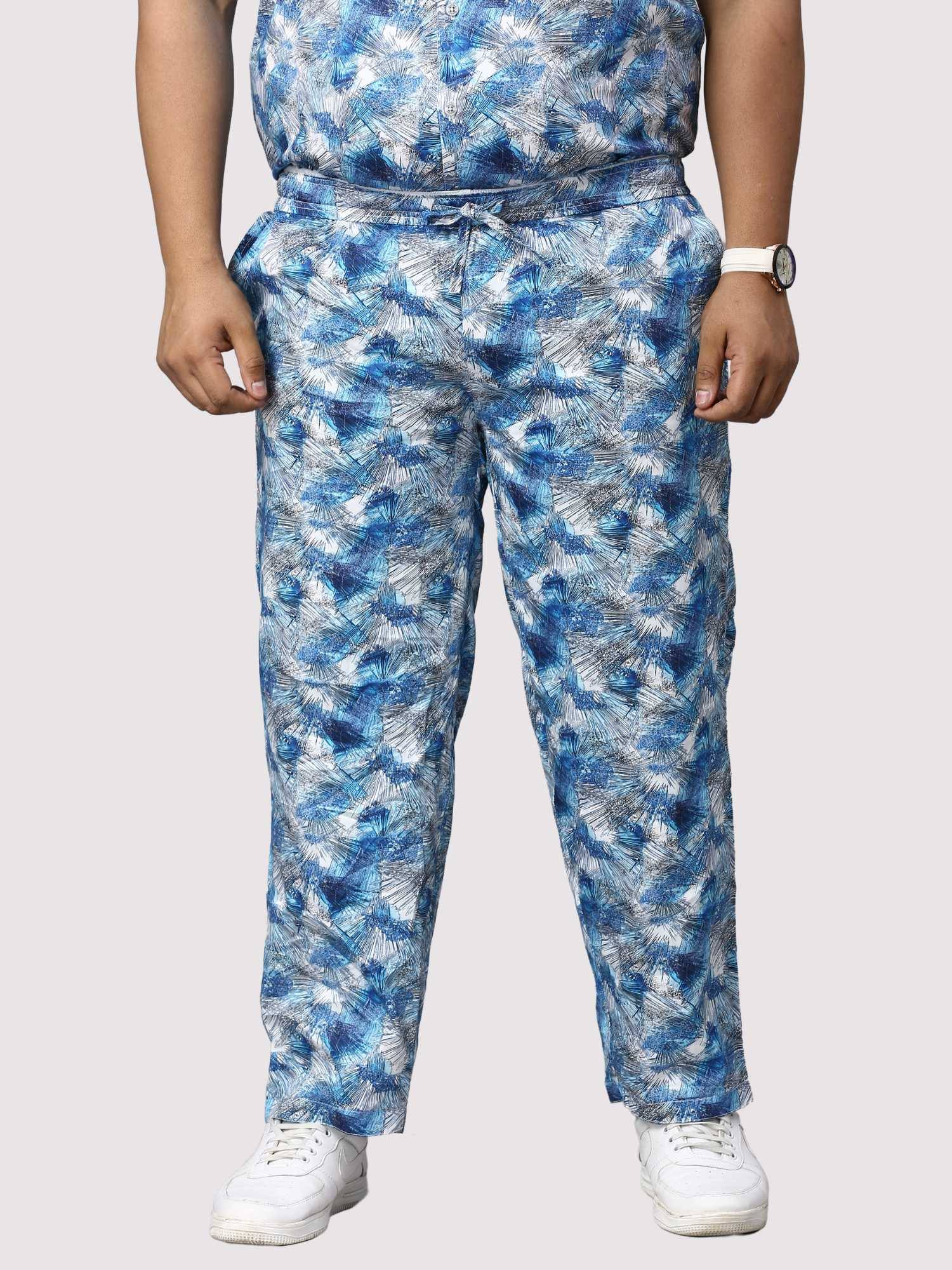 Tropical Blue Digital Printed Full Co-Ords Men's Plus Size - Guniaa Fashions