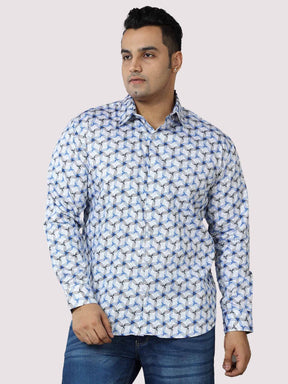 Twisted Flower Printed Cotton Full Shirt Men's Plus Size - Guniaa Fashions