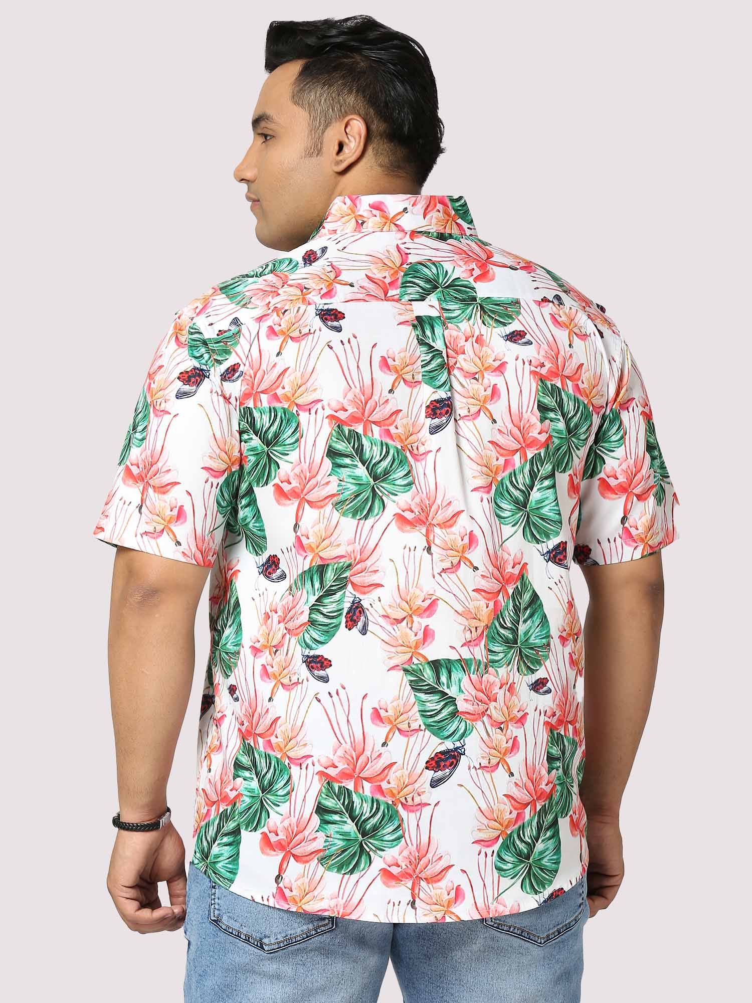 Vacation Digital Printed Half Shirt Men's Plus Size - Guniaa Fashions