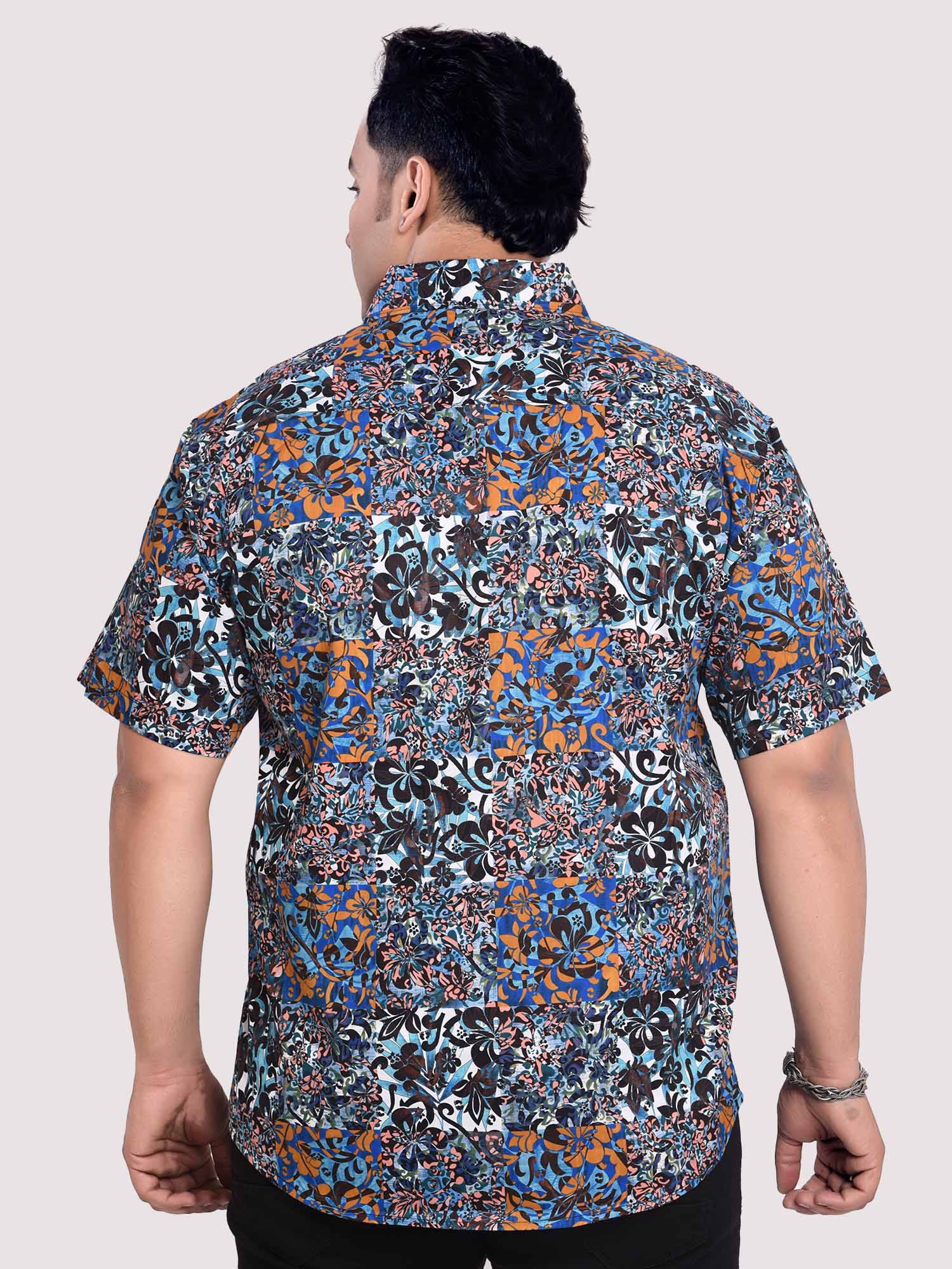 Velvet Puff Digital Printed Shirt Men's Plus Size - Guniaa Fashions