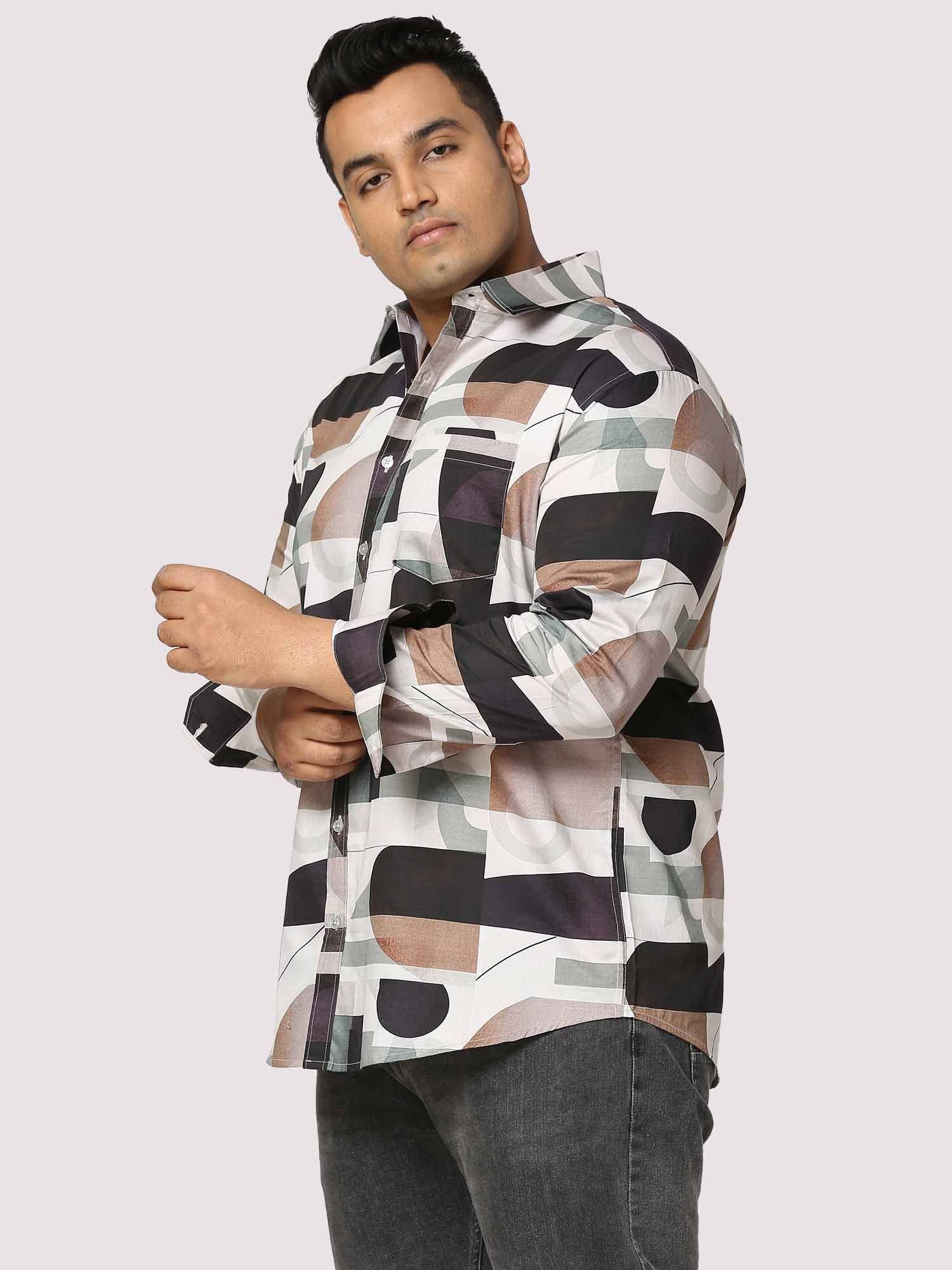 Whirl Digital Printed Full Sleeve Men's Plus Size - Guniaa Fashions