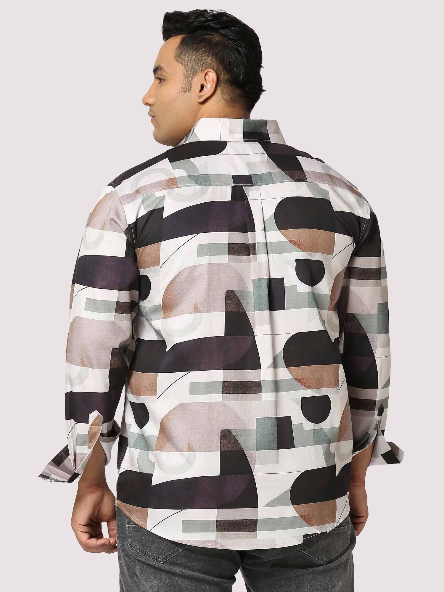 Whirl Digital Printed Full Sleeve Men's Plus Size - Guniaa Fashions