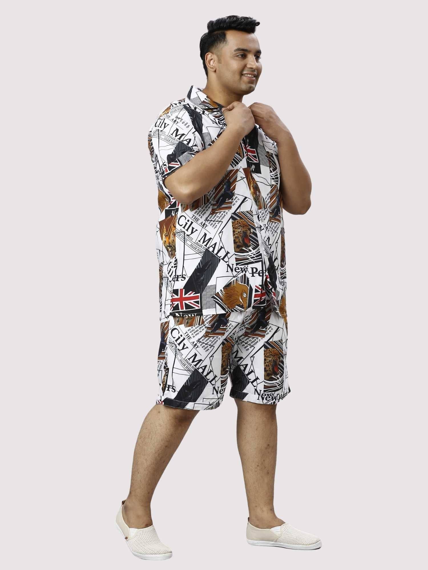 Wild Kingdom Digital Printed Full Co-ords Set Men's Plus Size - Guniaa Fashions