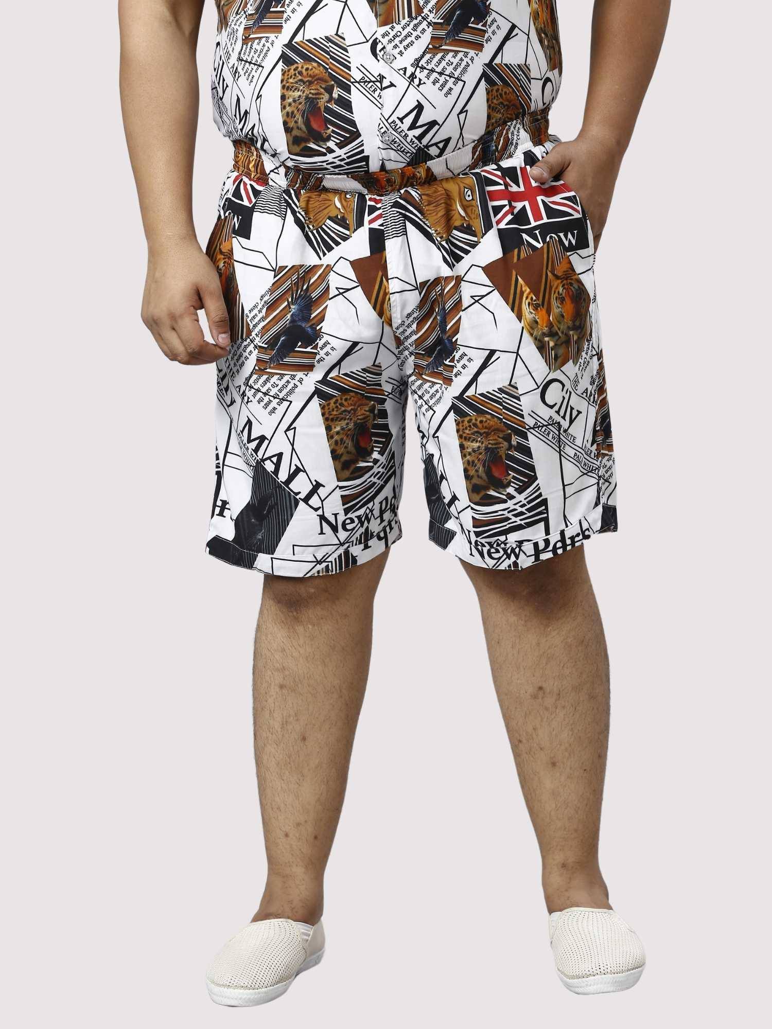 Wild Kingdom Digital Printed Full Co-ords Set Men's Plus Size - Guniaa Fashions