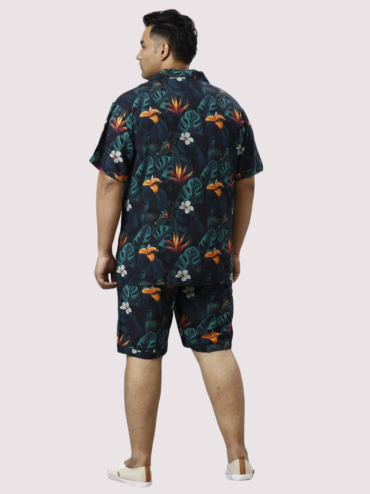 Wild Lush Digital Printed Half Co-ords Set Men's Plus Size - Guniaa Fashions