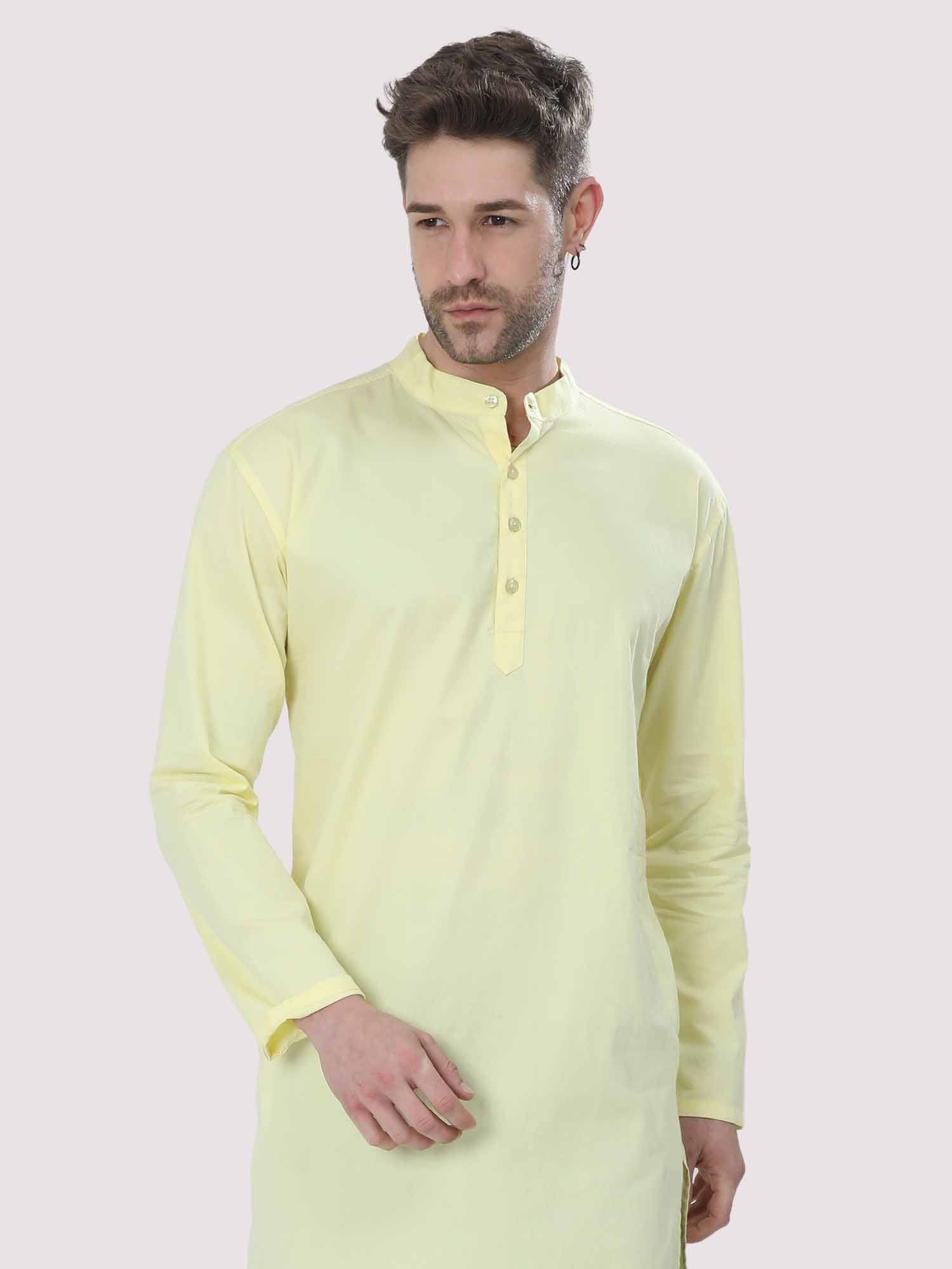 Yellow Solid Kurta - Guniaa Fashions