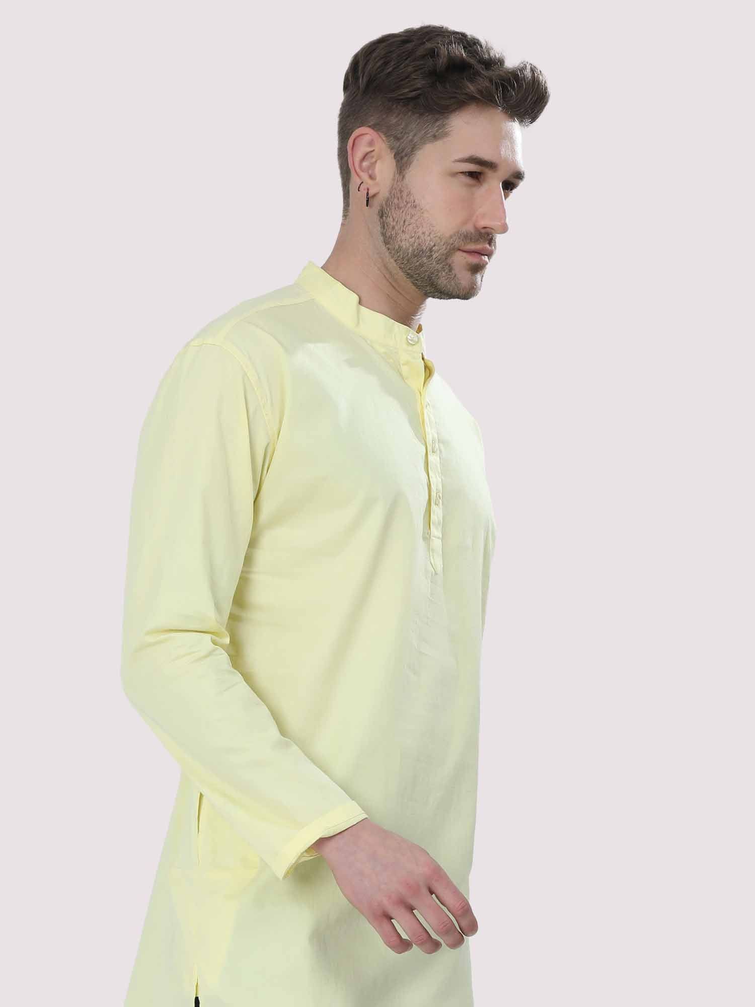 Yellow Solid Kurta - Guniaa Fashions