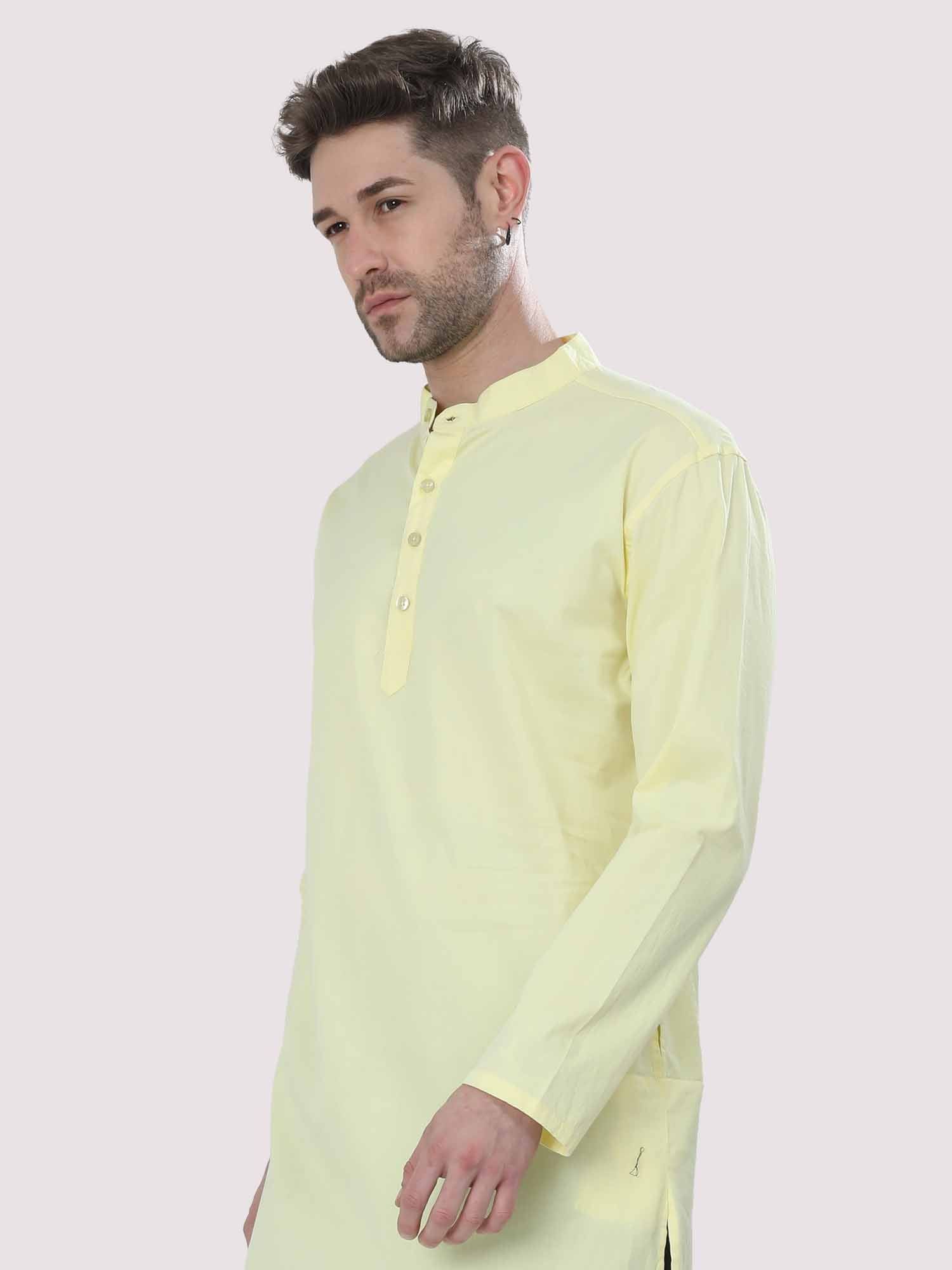 Yellow Solid Kurta - Guniaa Fashions