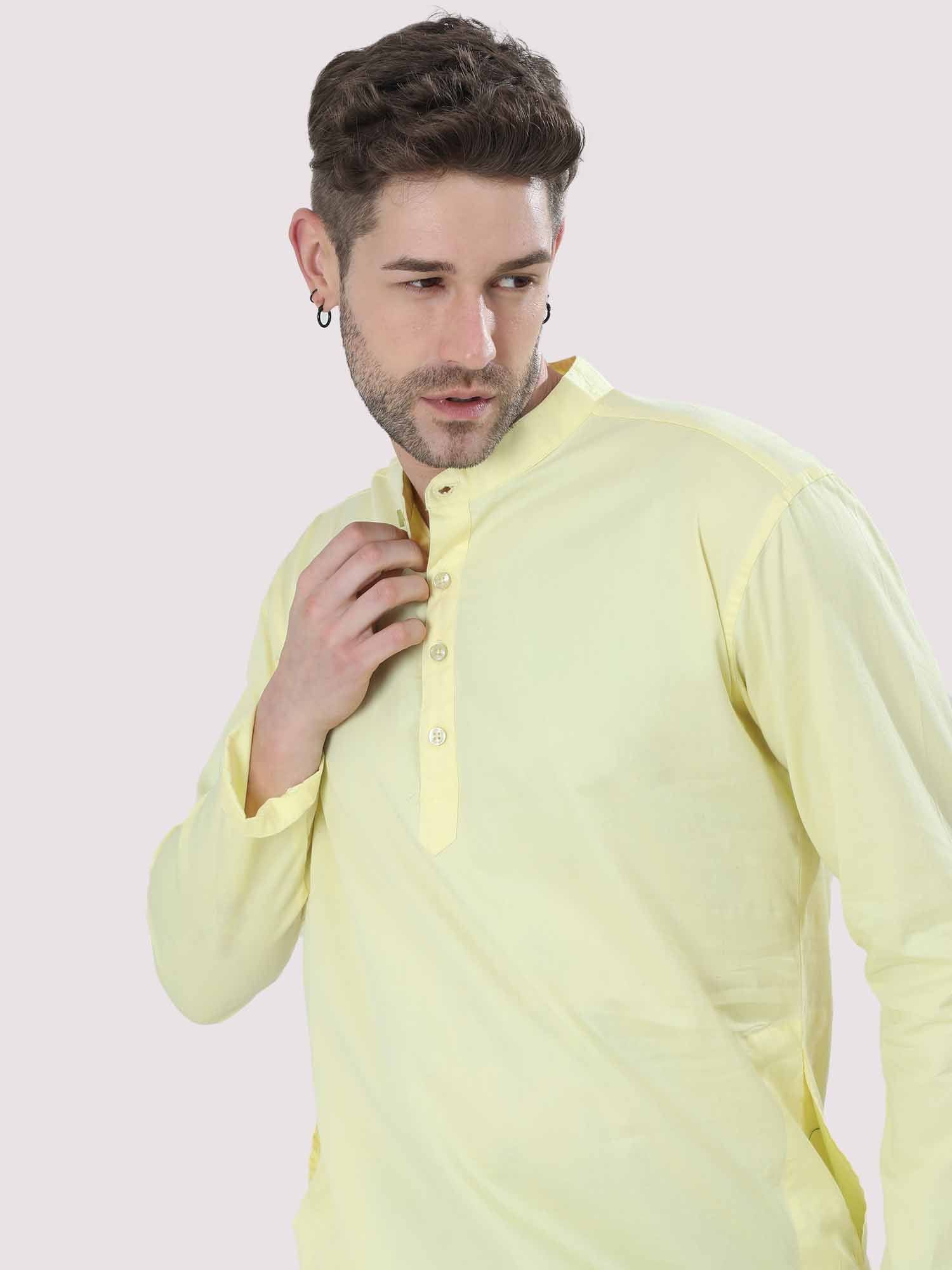 Yellow Solid Kurta - Guniaa Fashions