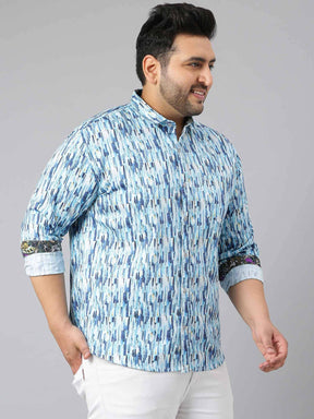 Blue Terrain Digital Printed Full Shirt Men's Plus Size - Guniaa Fashions