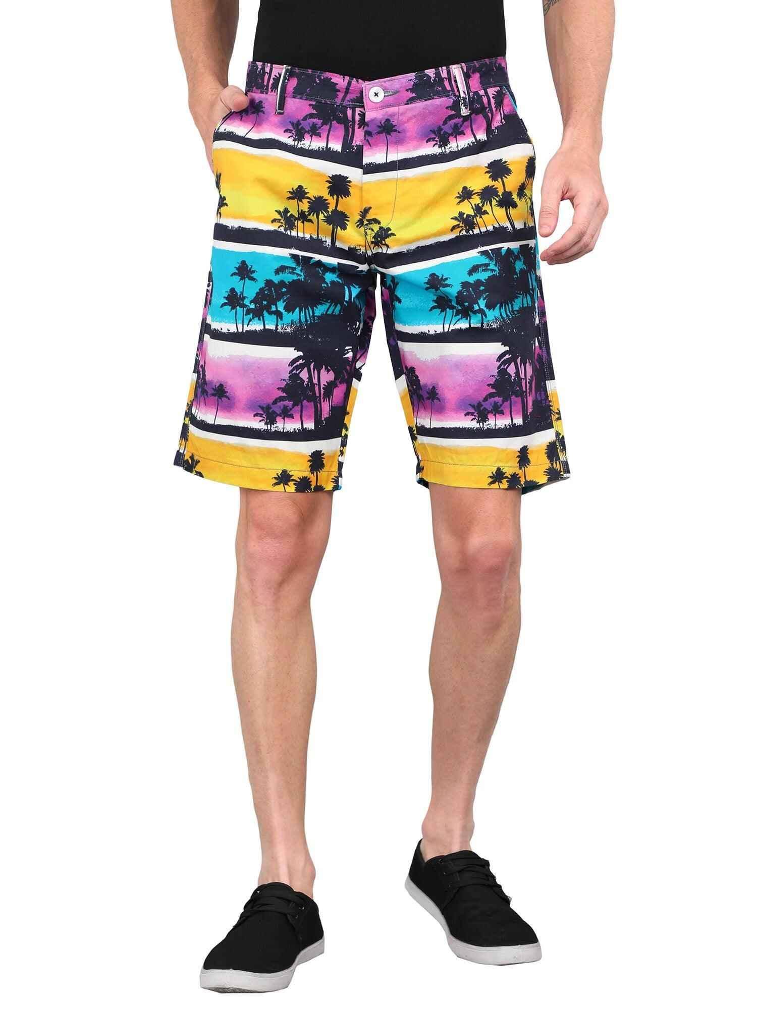 Coco Beach Digital Printed Giza Cotton Men's Shorts - Guniaa Fashions