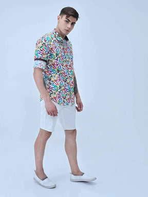 Colour Pencil Digital Printed Full Shirt - Guniaa Fashions