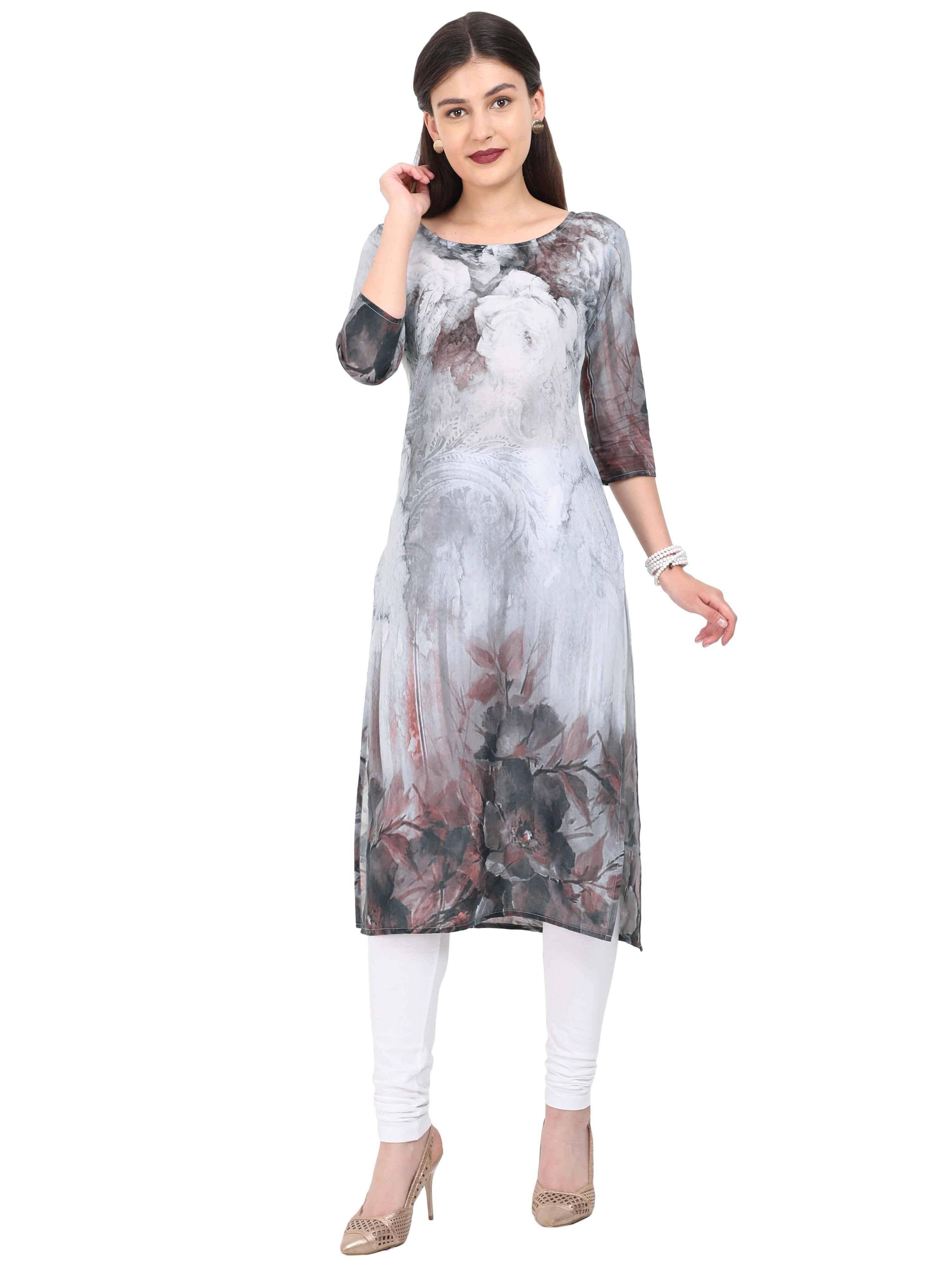 Digital Printed Multi-Colour Style Kurti - Guniaa Fashions