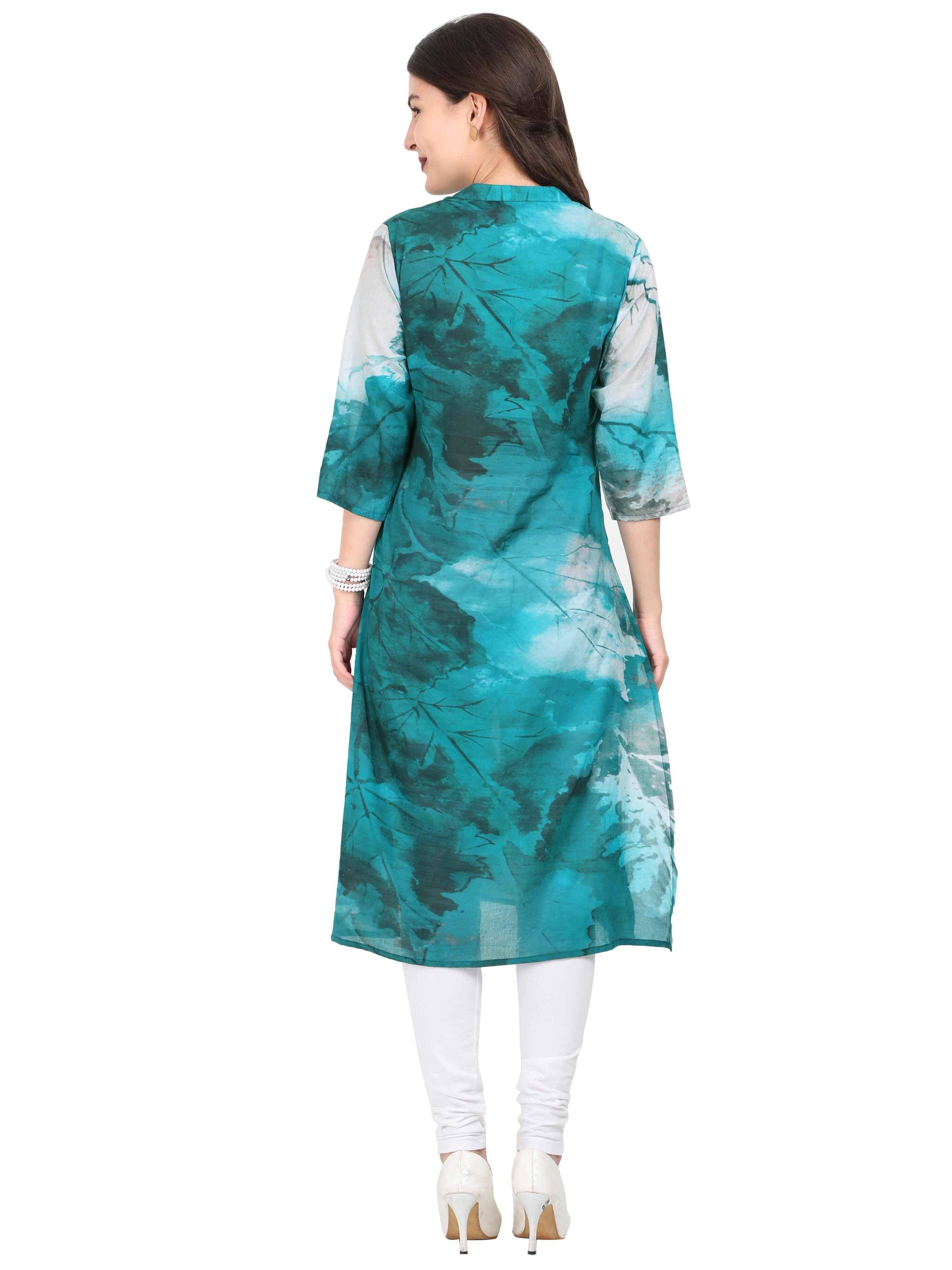 Digital Printed Multi-Colour Style Kurti - Guniaa Fashions