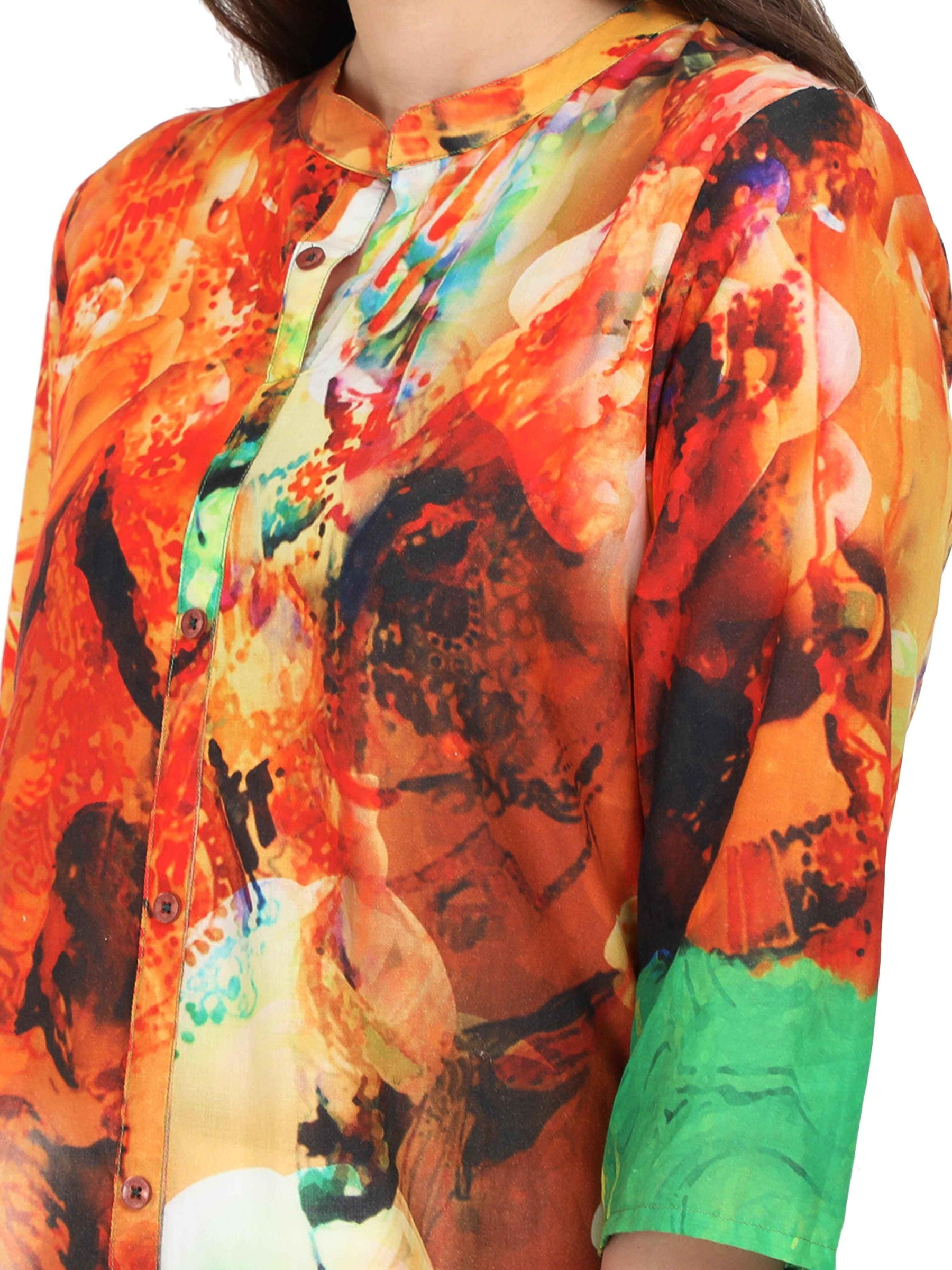 Digital Printed Multi-Colour Style Kurti - Guniaa Fashions