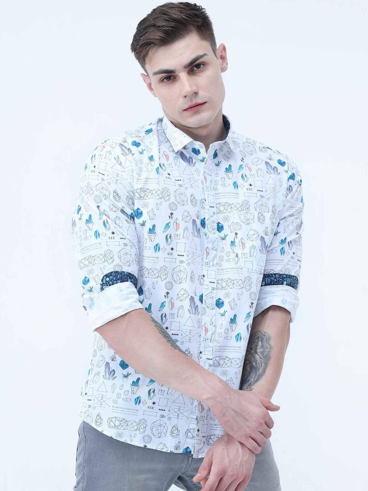 Doodle Men's Printed Casual Shirt - Guniaa Fashions